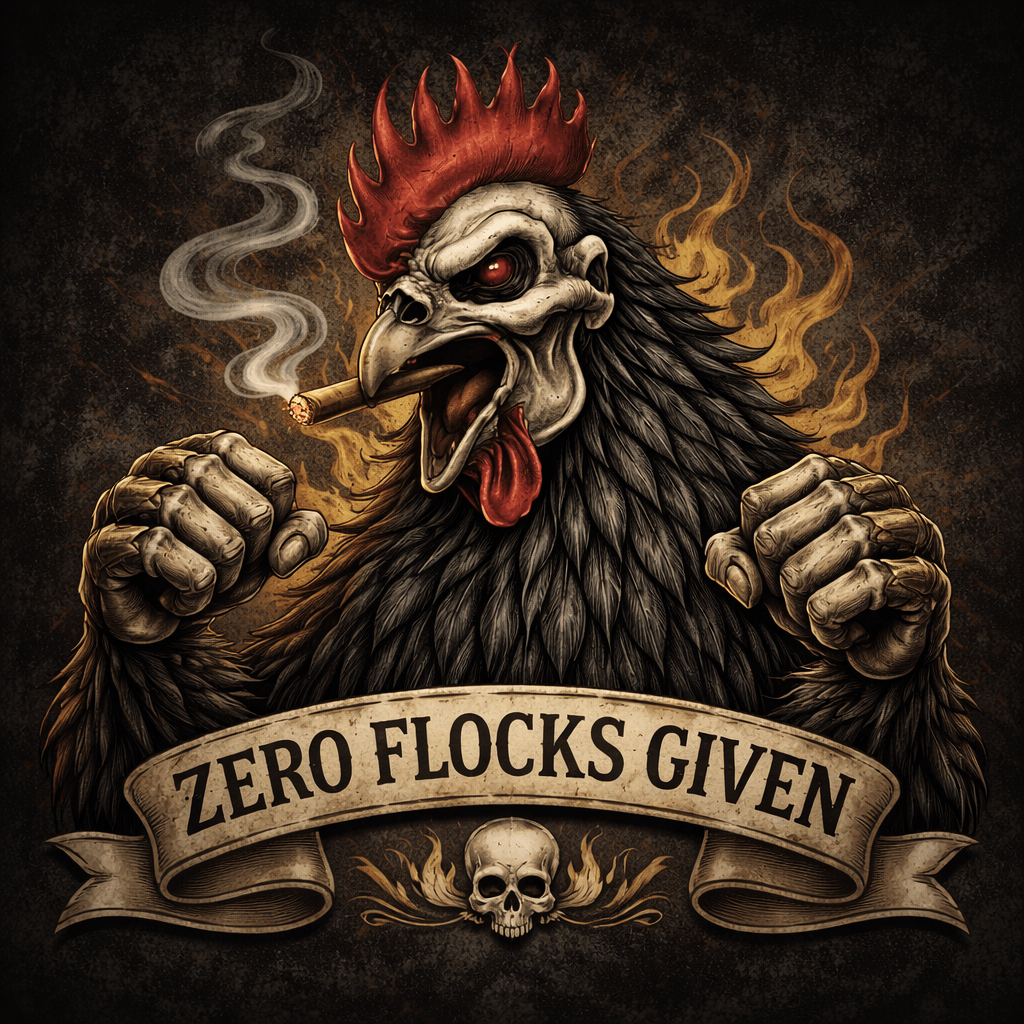 Zero Flocks Given | Funny Graphic T-Shirts & Streetwear Apparel