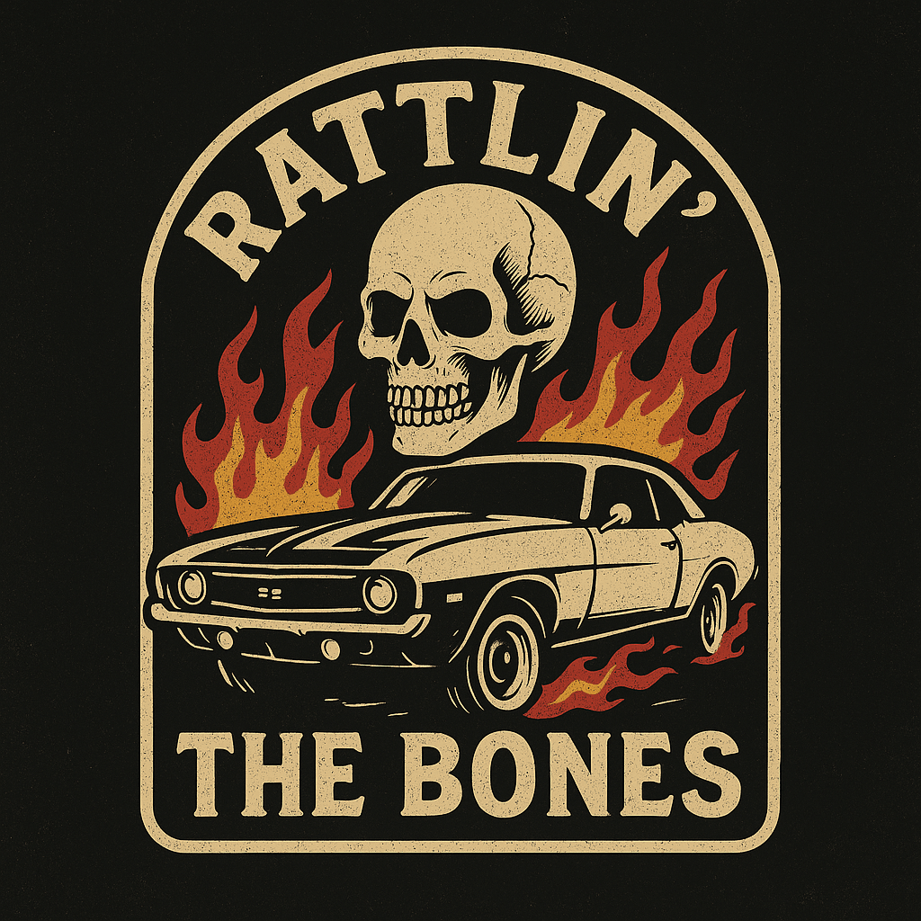 Rattlin’ the Bones Collection | Classic Muscle Car Graphic T-Shirts