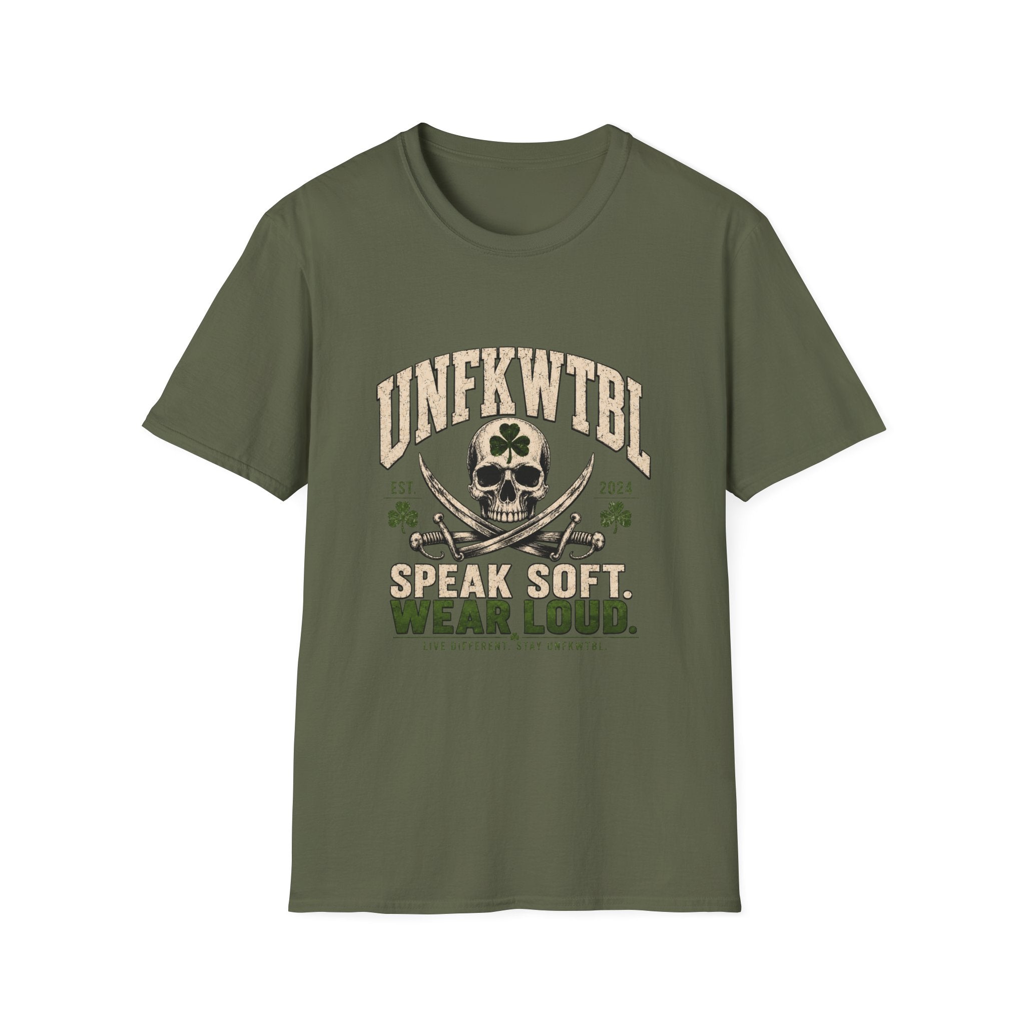 Skull & Crossbones "Speak Soft. Wear Loud." T-Shirt