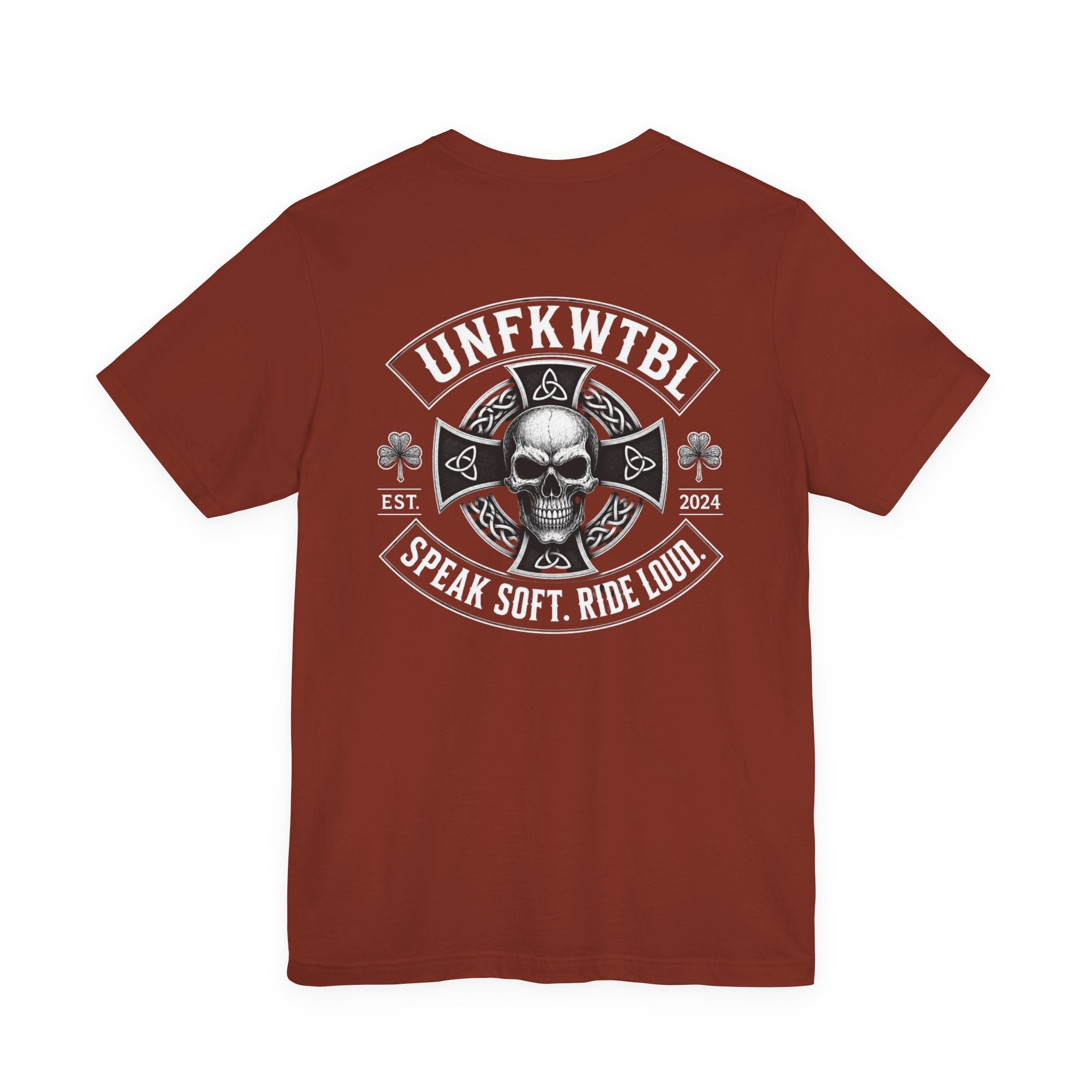 Skull Rider Tee — "UNFKWTBL" Speak Soft Ride Loud Motorcycle T‑Shirt