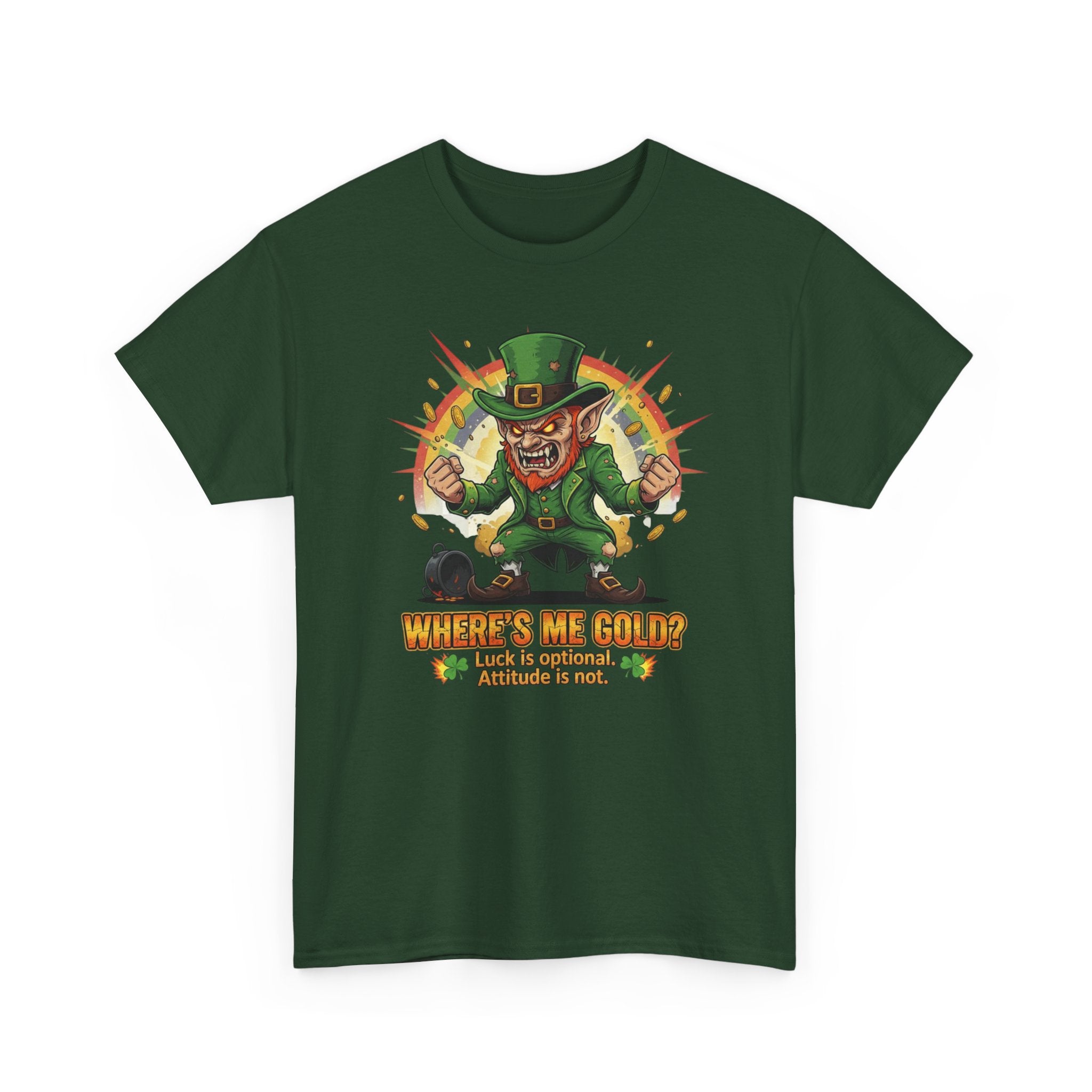 St. Patrick's Day Tee | Leprechaun Design Shirt for Luck - UNFKWTBL COMPANY INC