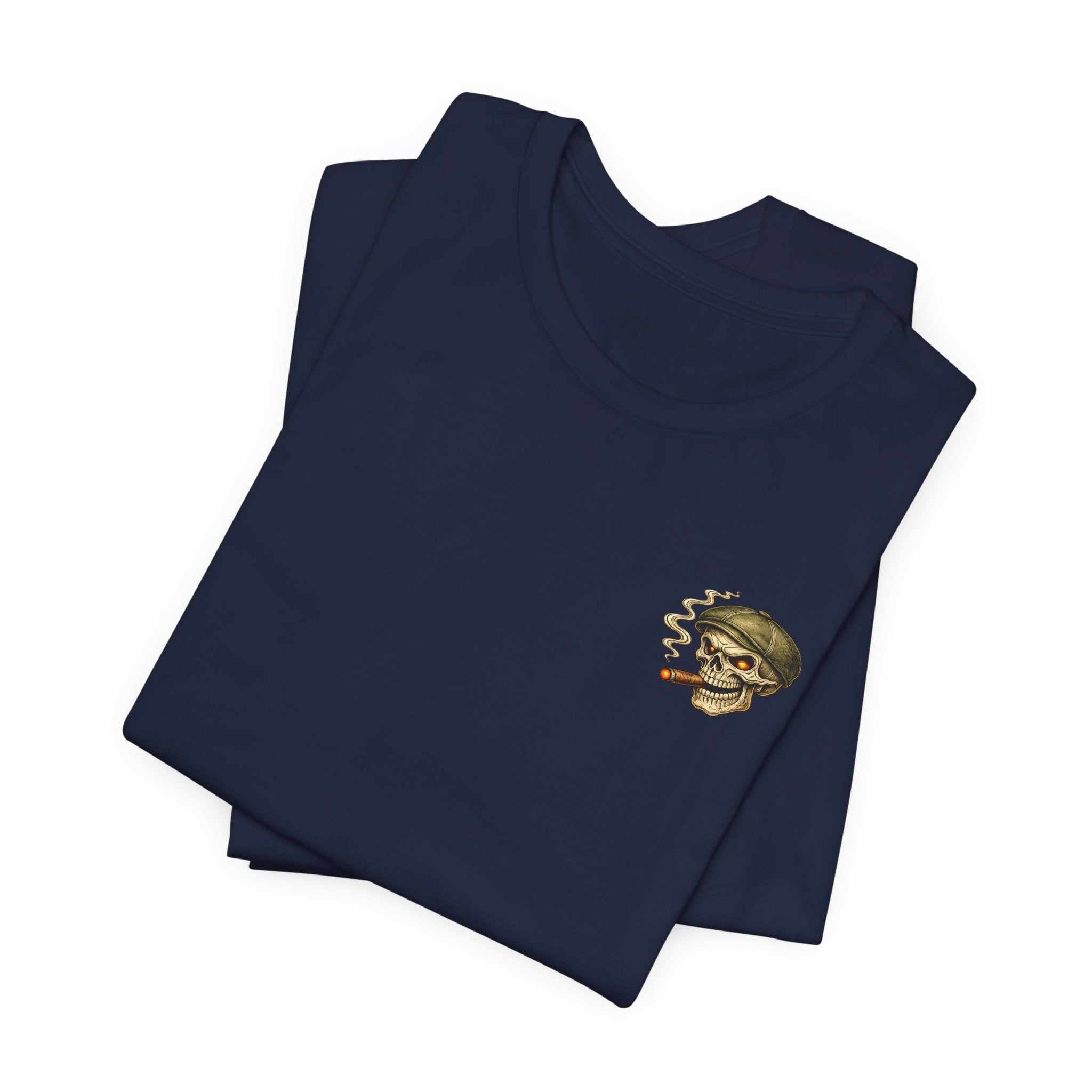 Still Standing Skull Tee — Vintage Military Skull Smoking Cigar T-Shirt