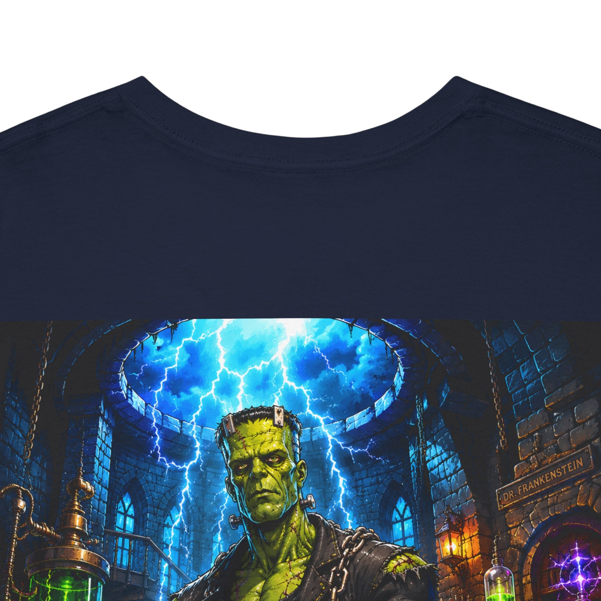 Frankenstein Lab Graphic Tee — "UNFKWTBL" Horror Sci‑Fi T-Shirt