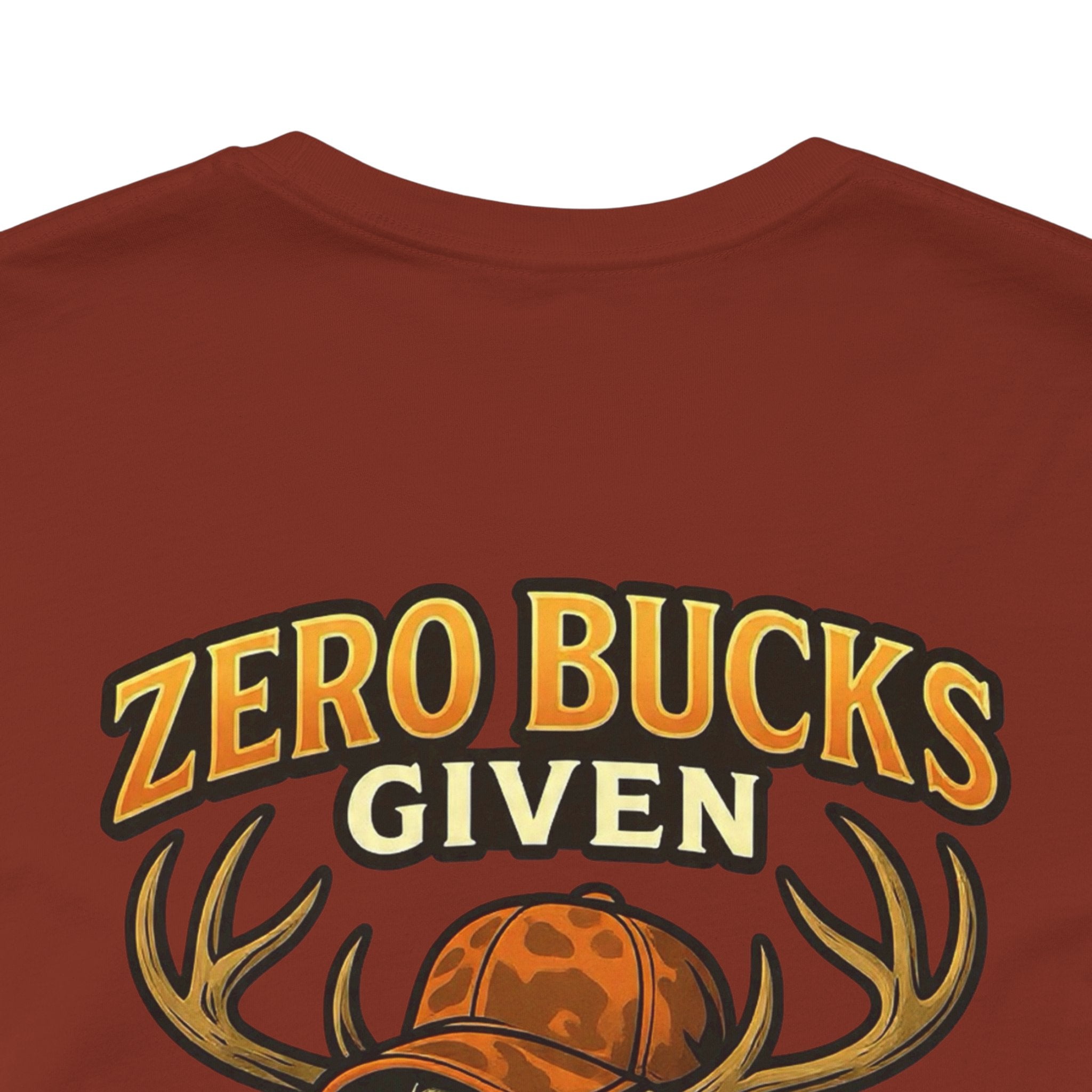 Zero Bucks Given Skull Deer Graphic Tee