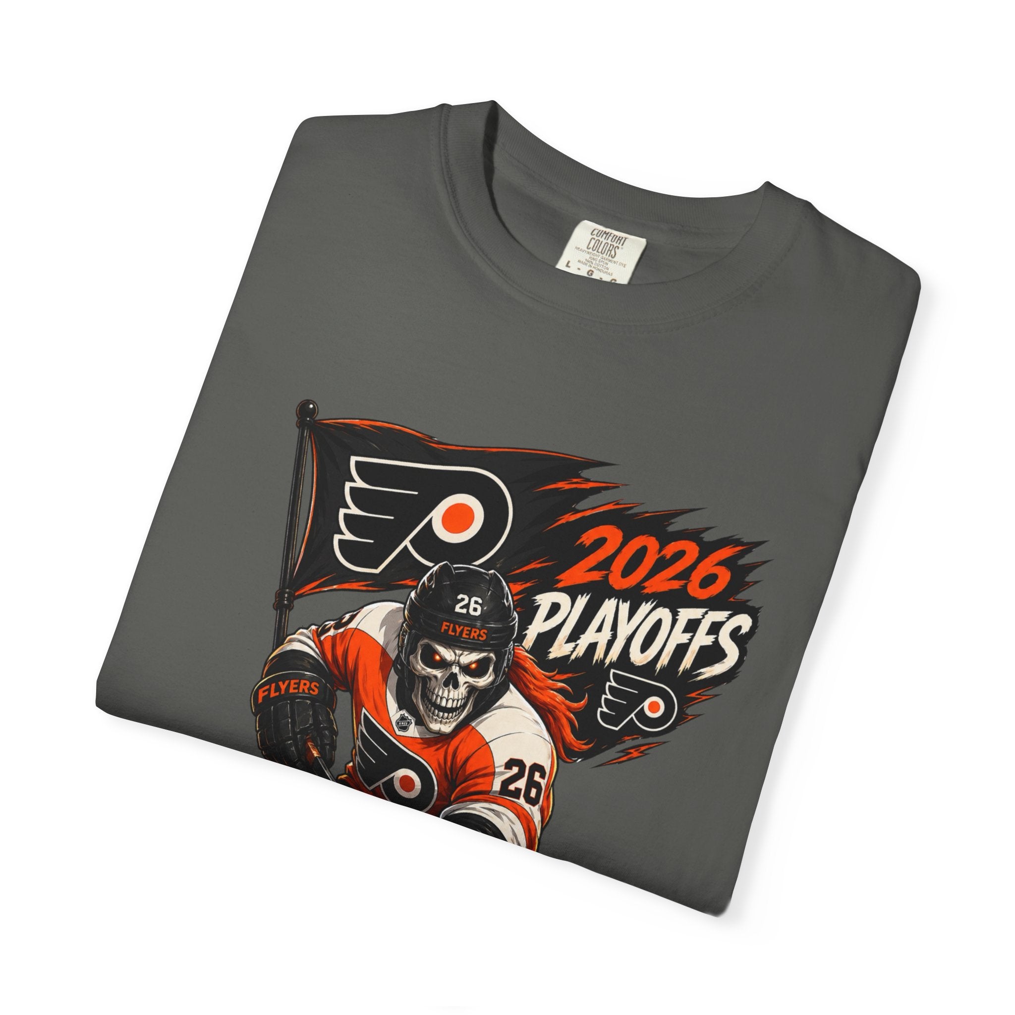 Flyers 2026 Playoffs Hockey T-Shirt — 'Let's Go Flyers' Vintage Skate Design