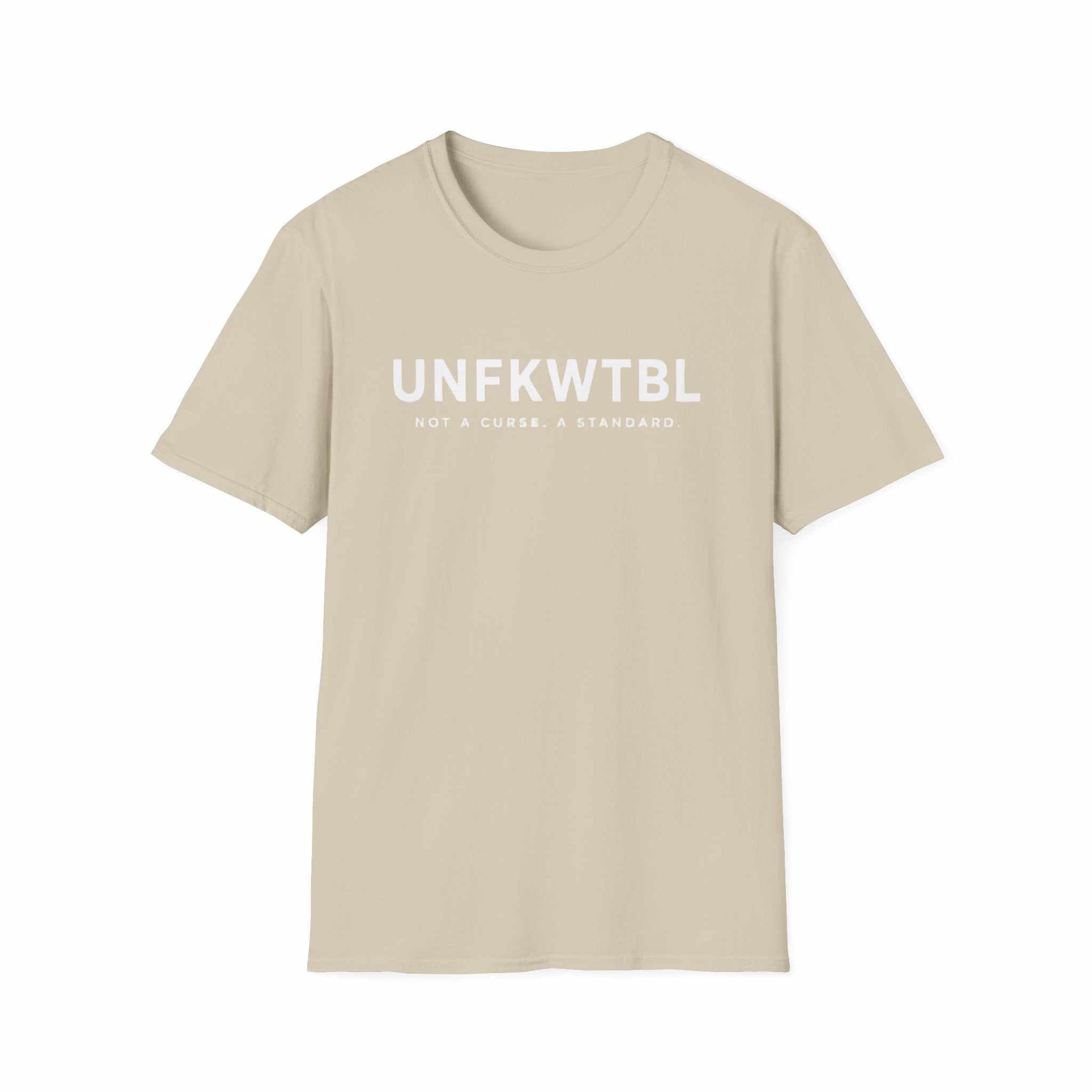 UNFKWTBL Not A Curse minimalist statement T-shirt in lightweight cotton with bold chest print