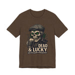 Dead & Lucky Skull Tee with grinning skull graphic and 