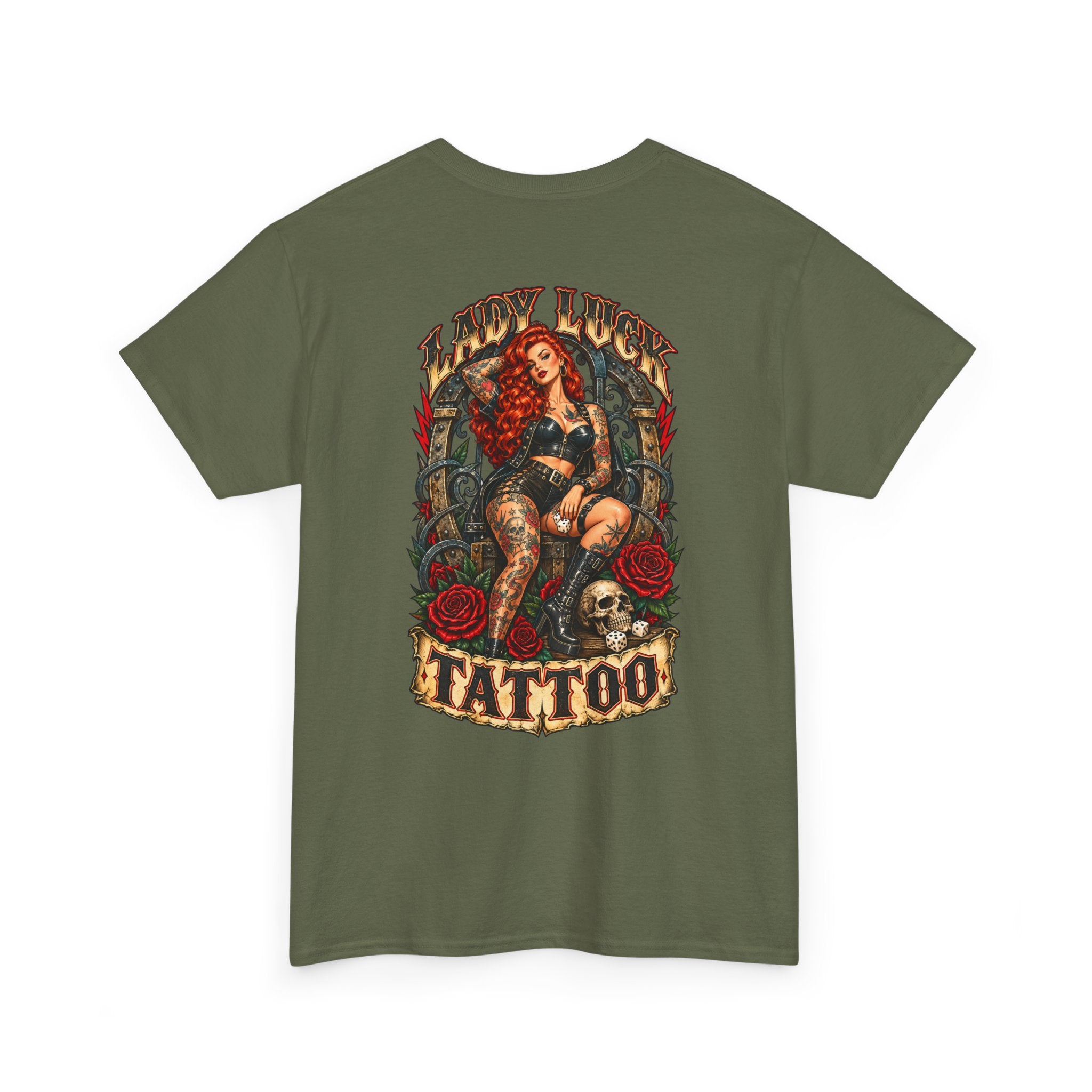 Lady Luck Tattoo Rebel Pinup Men’s Tee