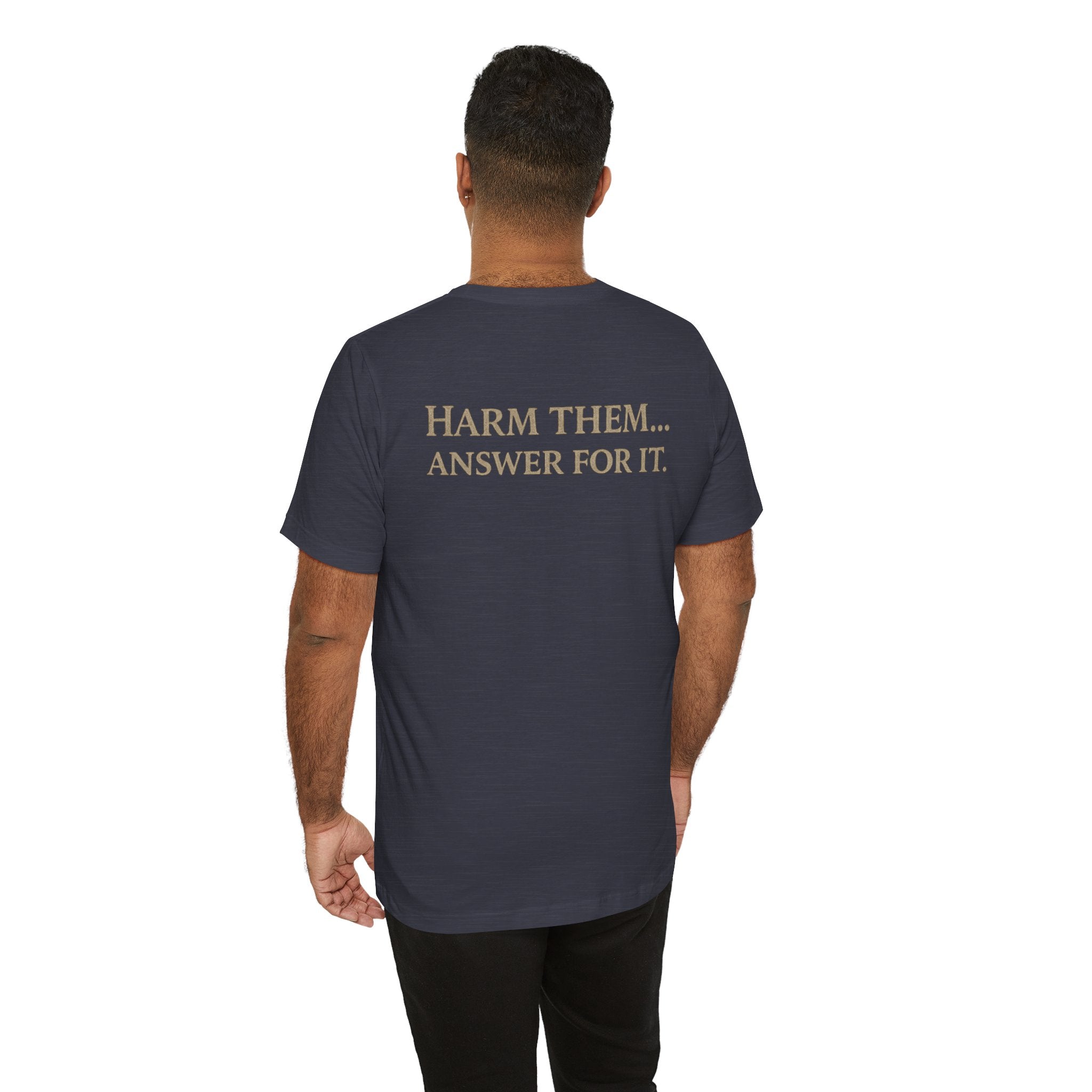 Protect the Innocent Skull Tee — "Harm Them... Answer For It." Statement T-Shirt