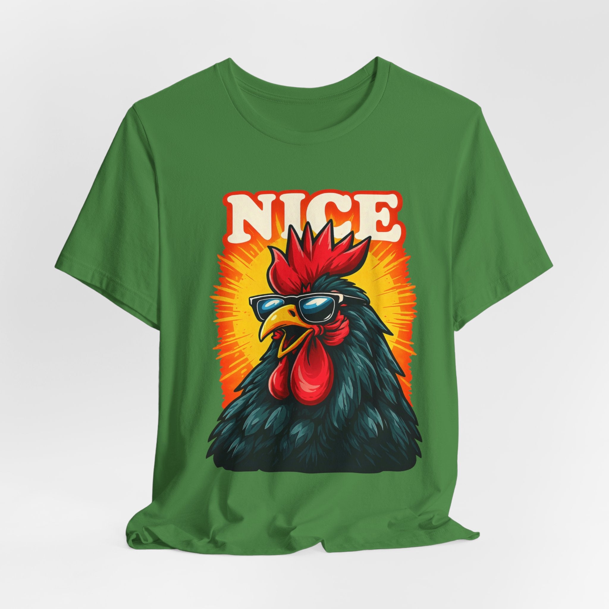 Nice Rooster T-Shirt — Cool Sunglasses Chicken Graphic Tee