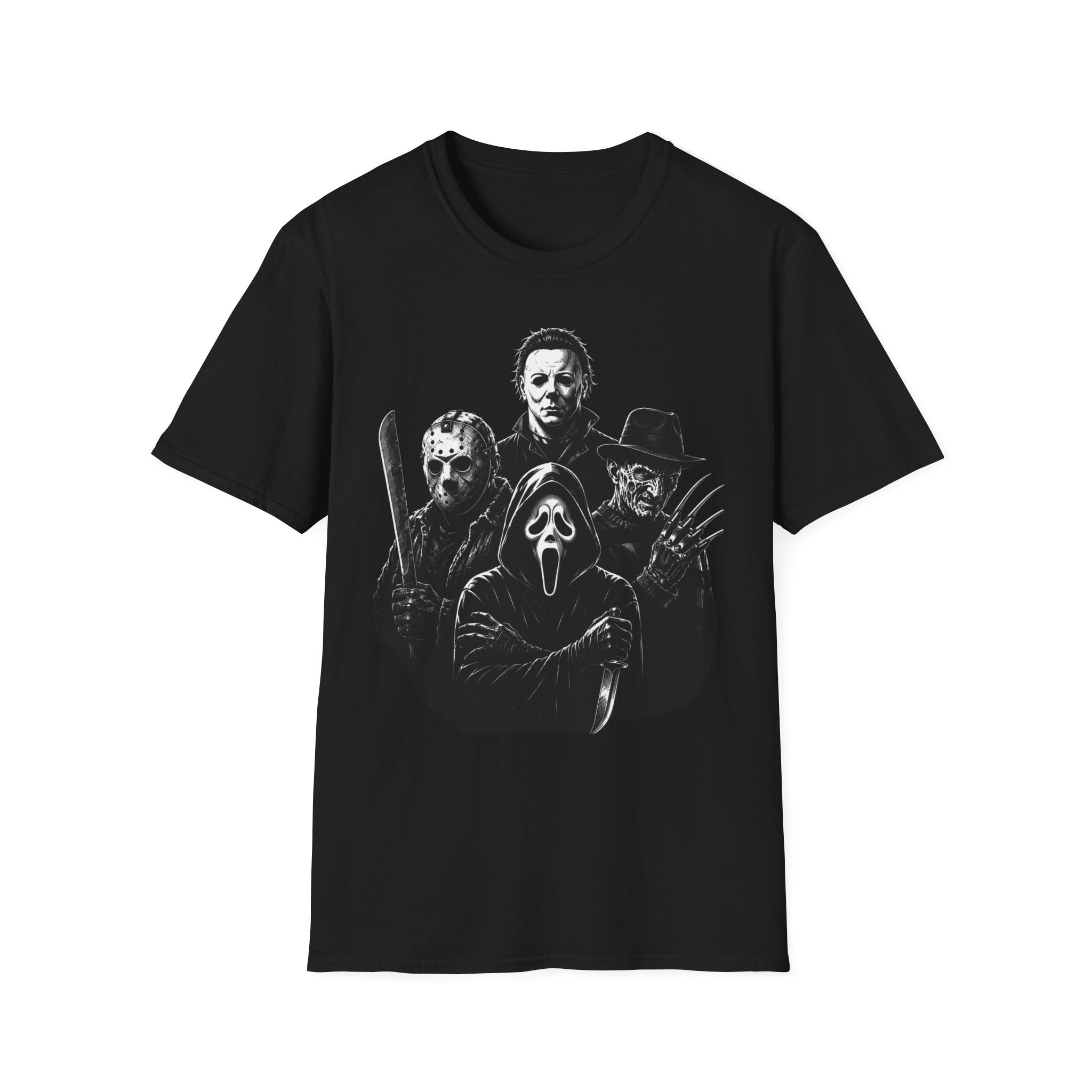 Horror Icons T-Shirt — Michael Myers, Jason, Freddy & Ghostface Graphic Tee