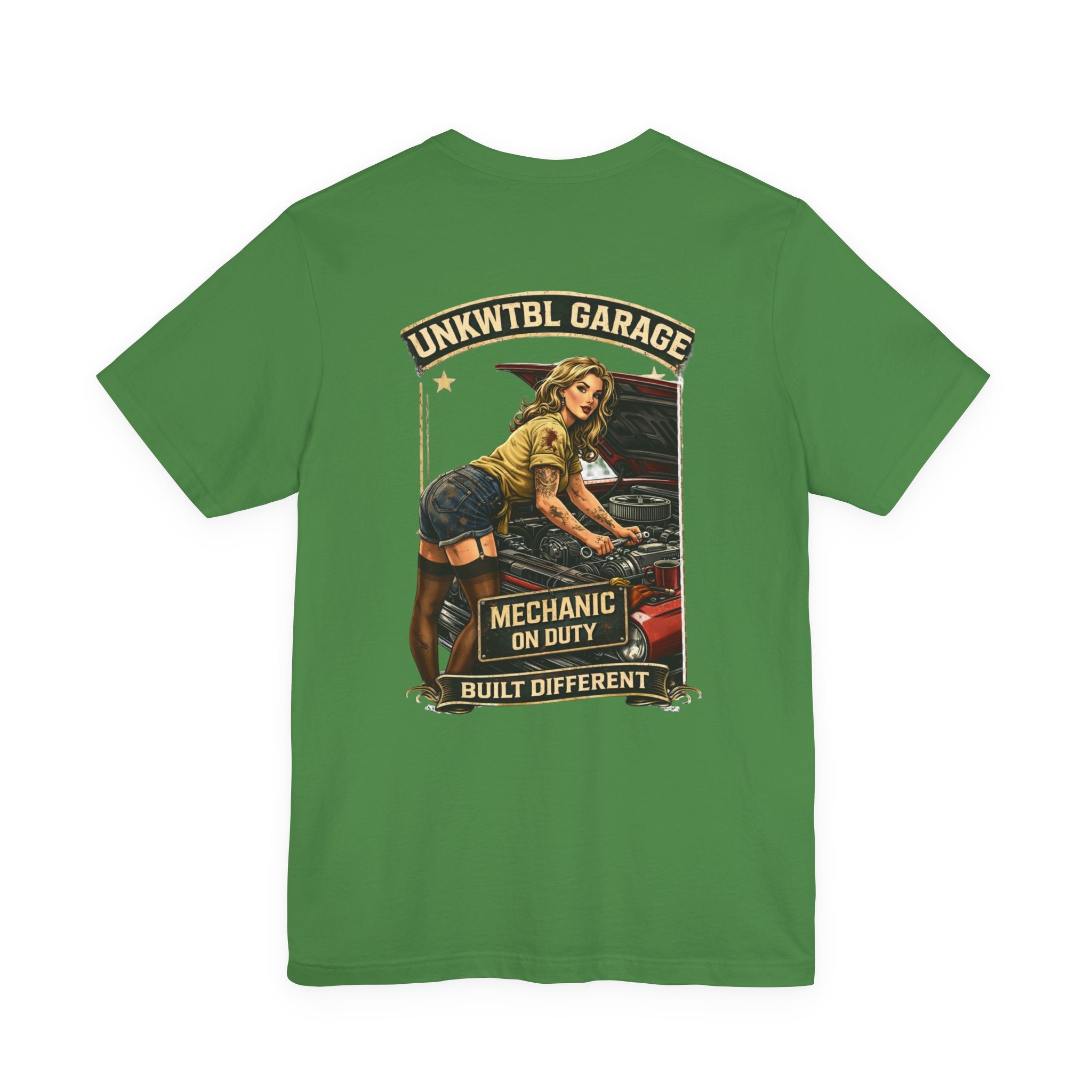 Mechanic On Duty Tee — Retro Pinup Garage T-Shirt