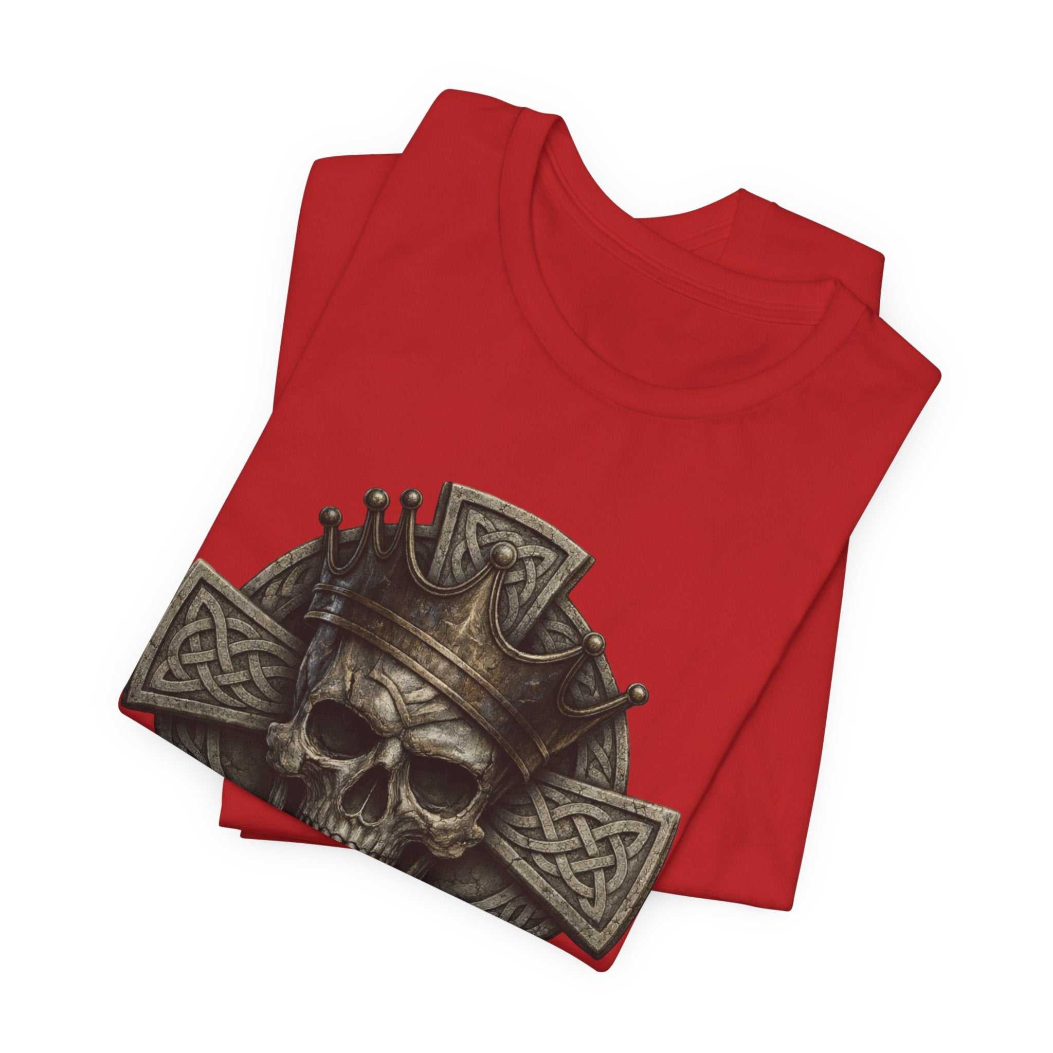 Skull & Celtic Cross Tee — 'UNFKWTBL' Gothic Biker Shirt