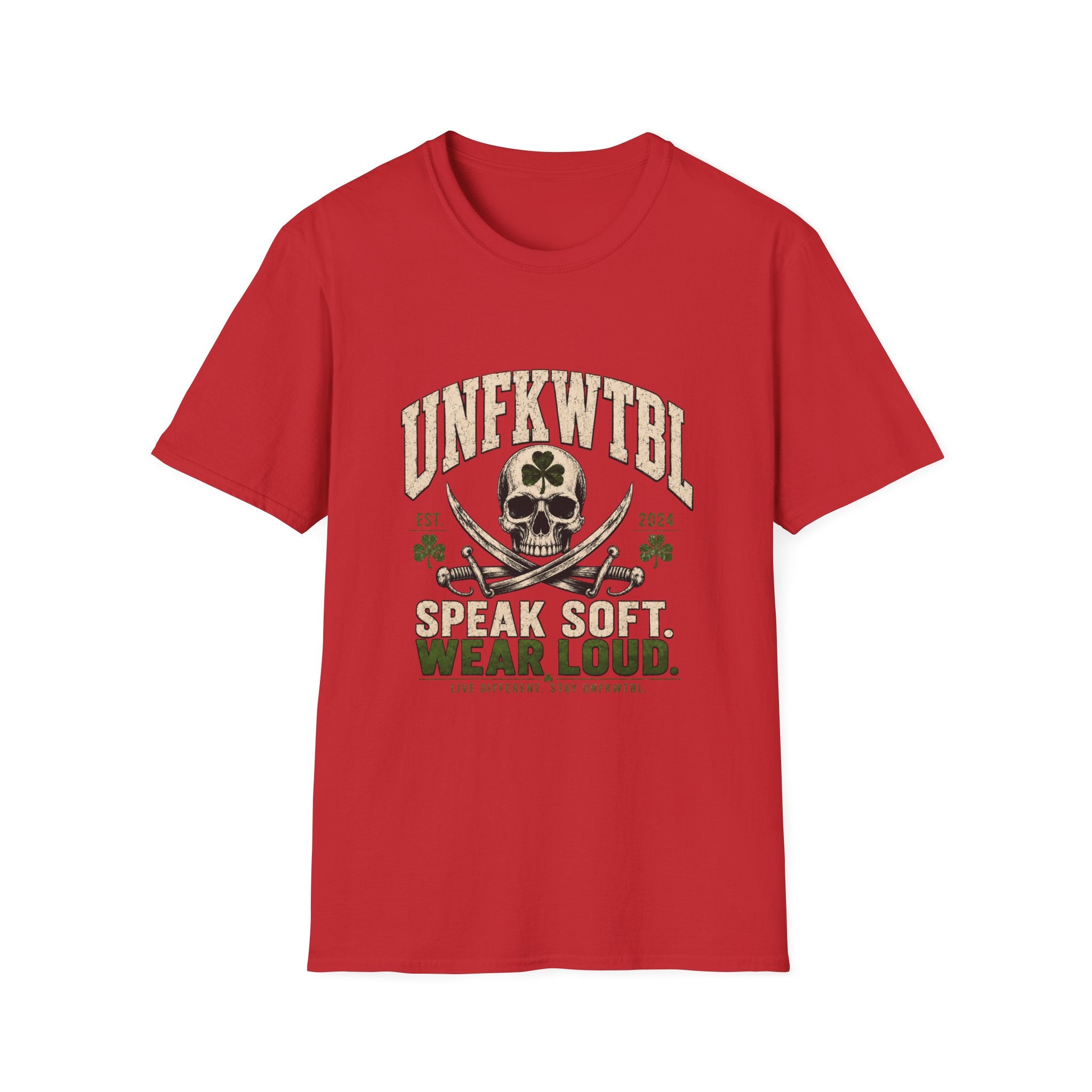 Skull & Crossbones "Speak Soft. Wear Loud." T-Shirt