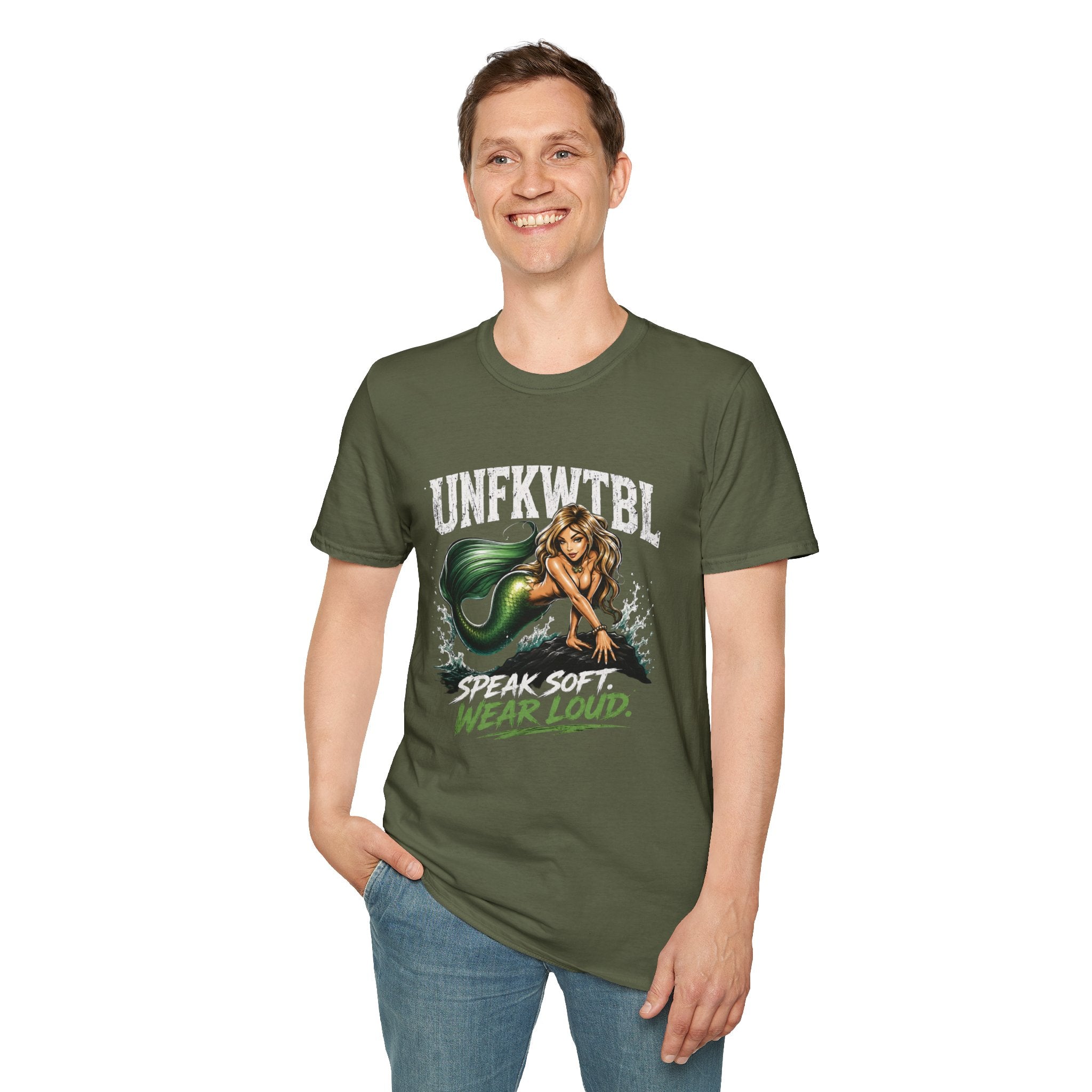 Mermaid Graphic Tee — "UNFKWTBL" Speak Soft, Wear Loud T-Shirt