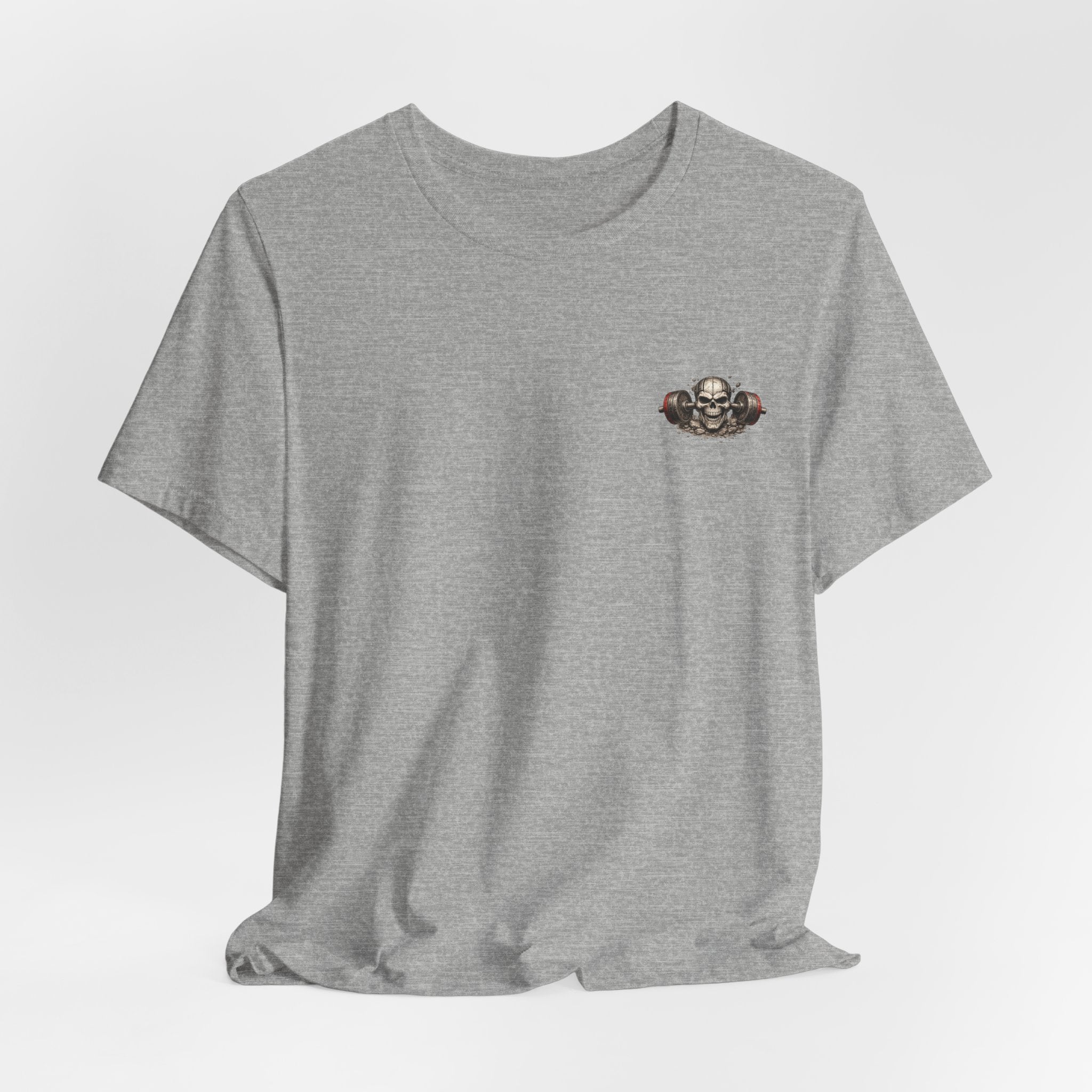 Weightlifting Tee — Vintage Bench Press Skull Design (UNFKWTBL)