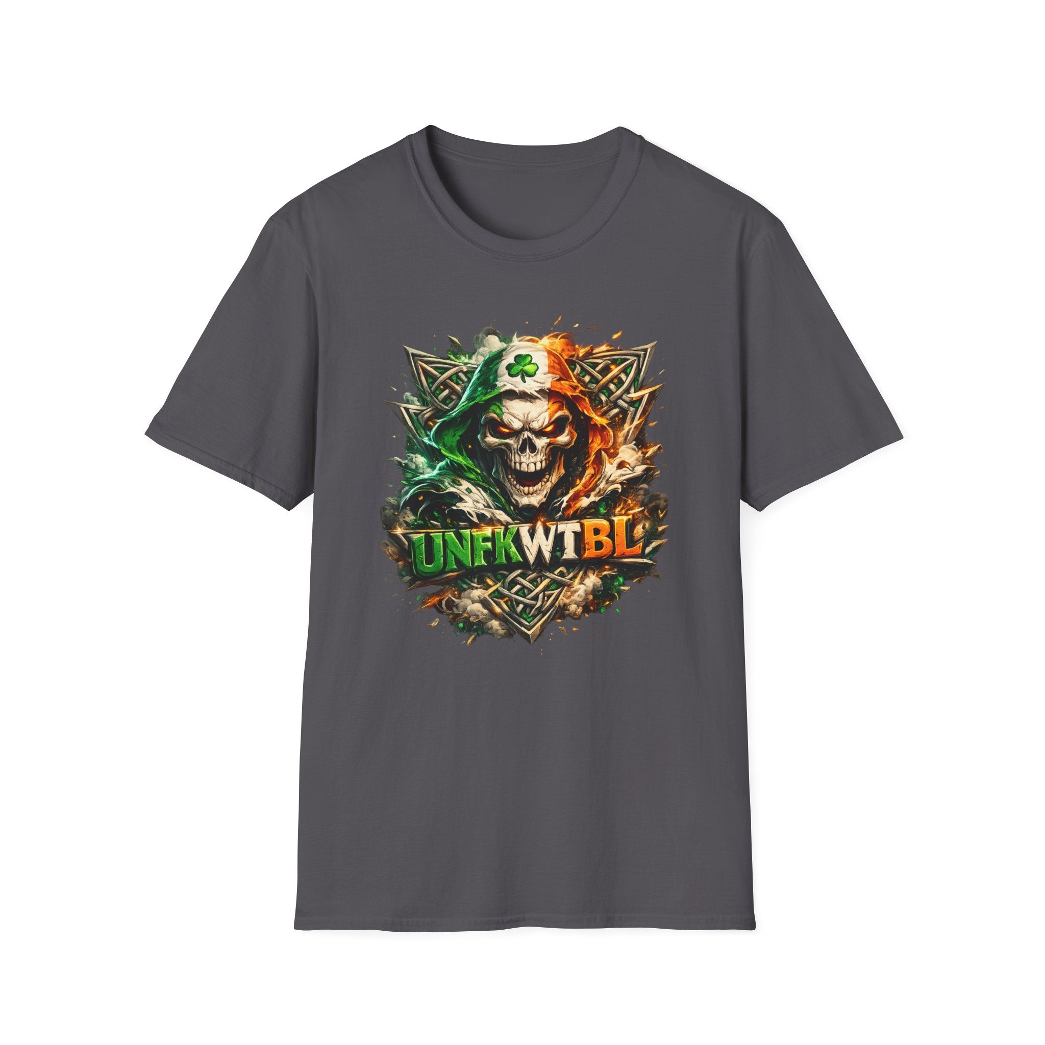 Irish Skull Graphic T-Shirt — 'UNFKWTBL' Celtic St. Patrick's Day Tee