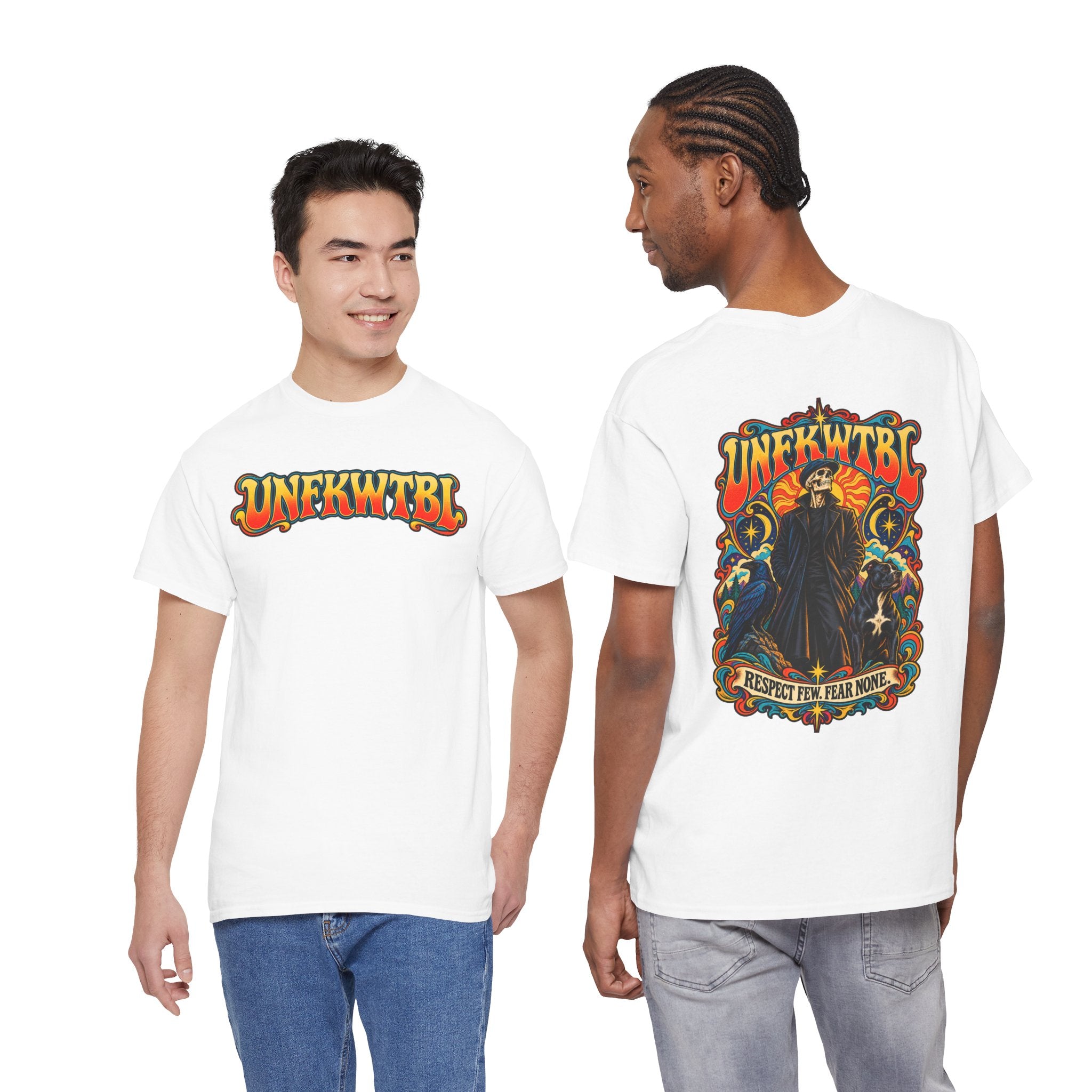 Respect Few. Fear None. Cloaked Figure Graphic Tee