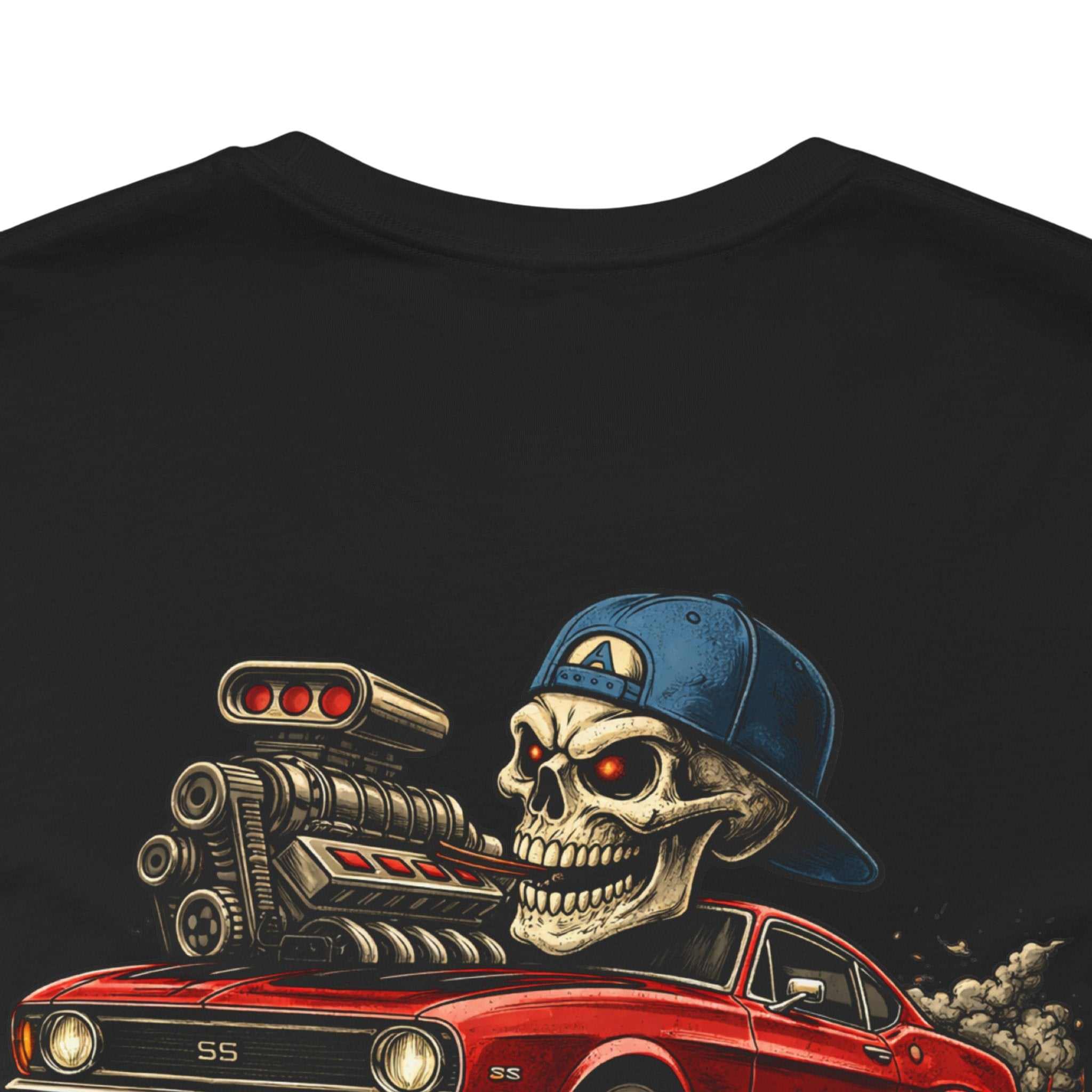 Full Throttle Till The End Tee — Skull Muscle Car Graphic T-Shirt