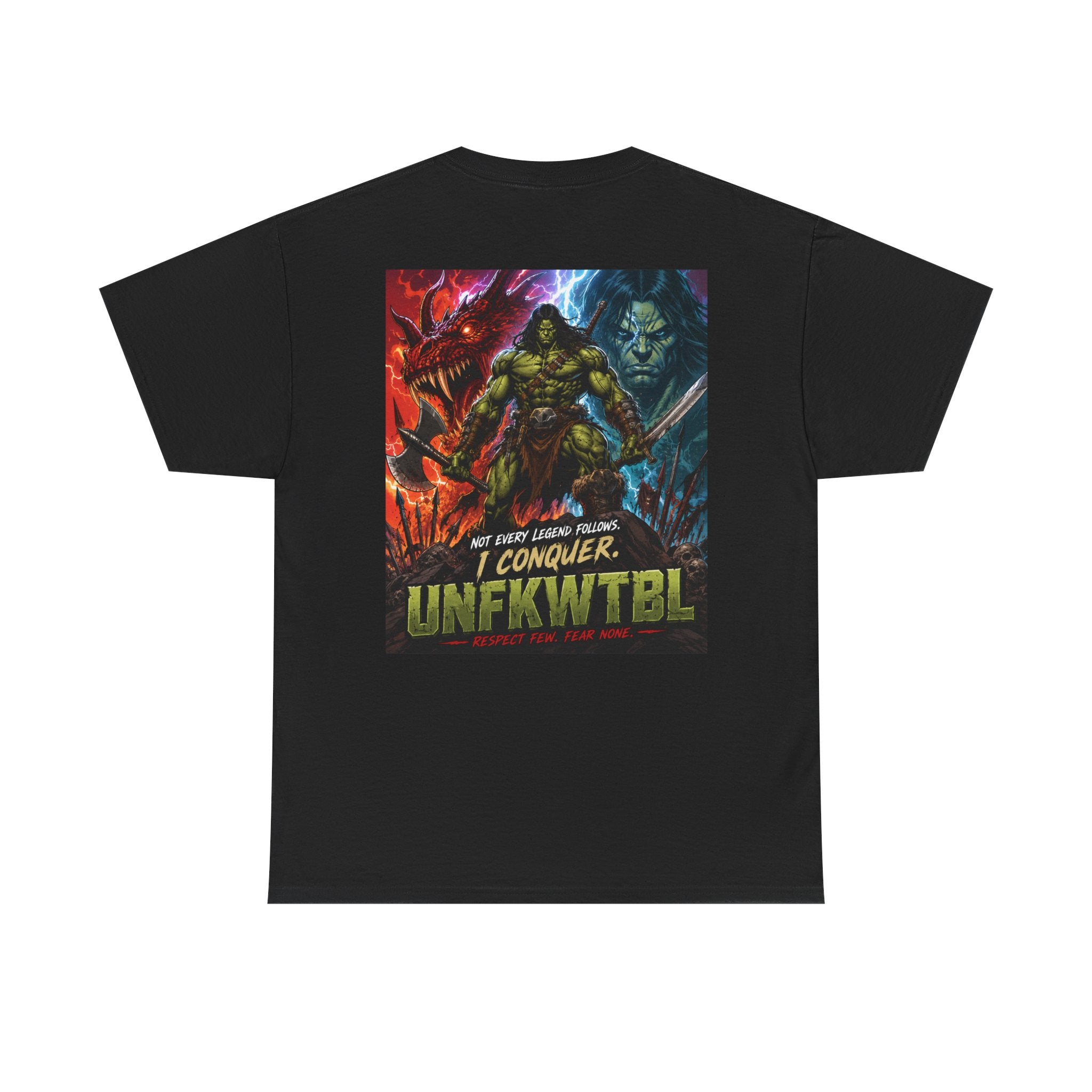 I Conquer Fantasy Graphic Tee — Retro Conan-Style Adventure Shirt