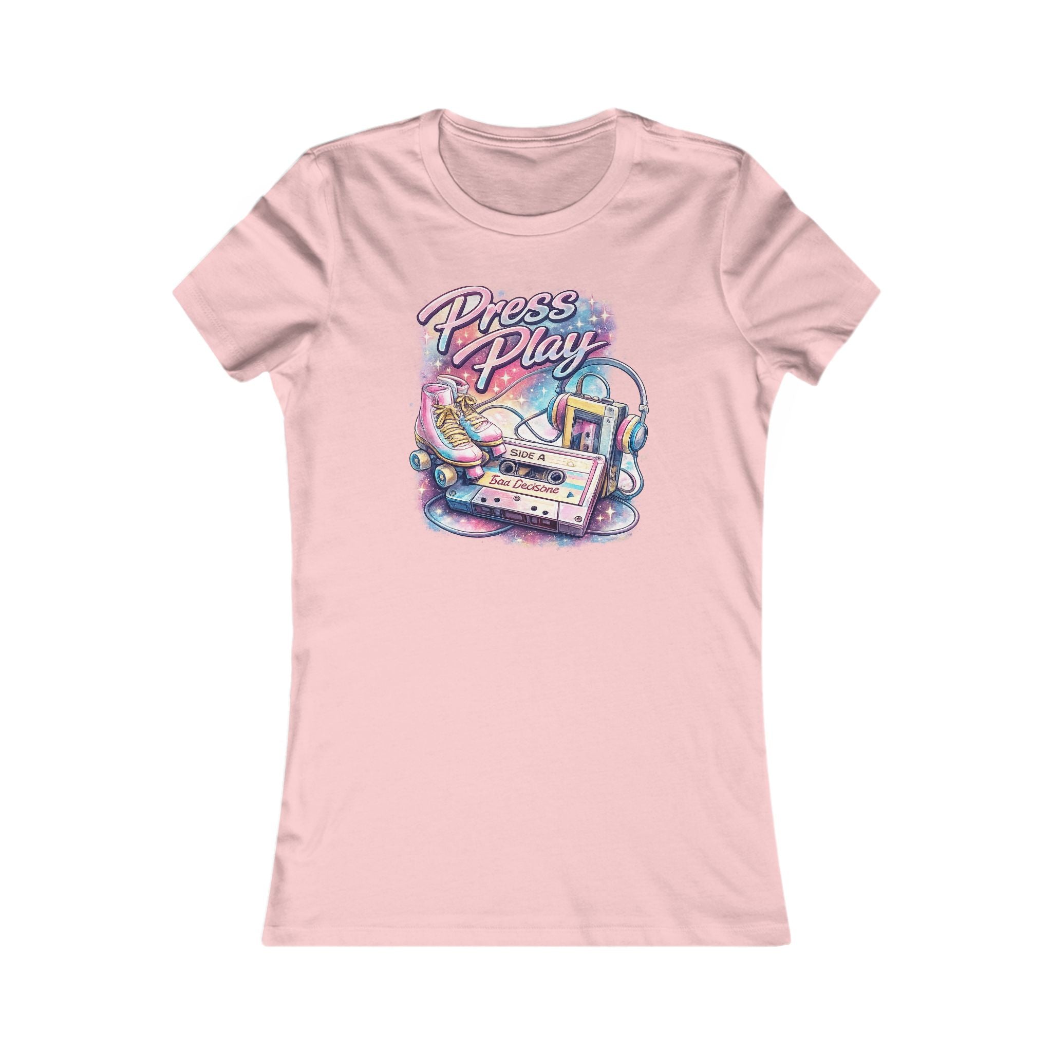 Press Play Tee — Retro Cassette & Headphones Graphic T-Shirt for Music Lovers