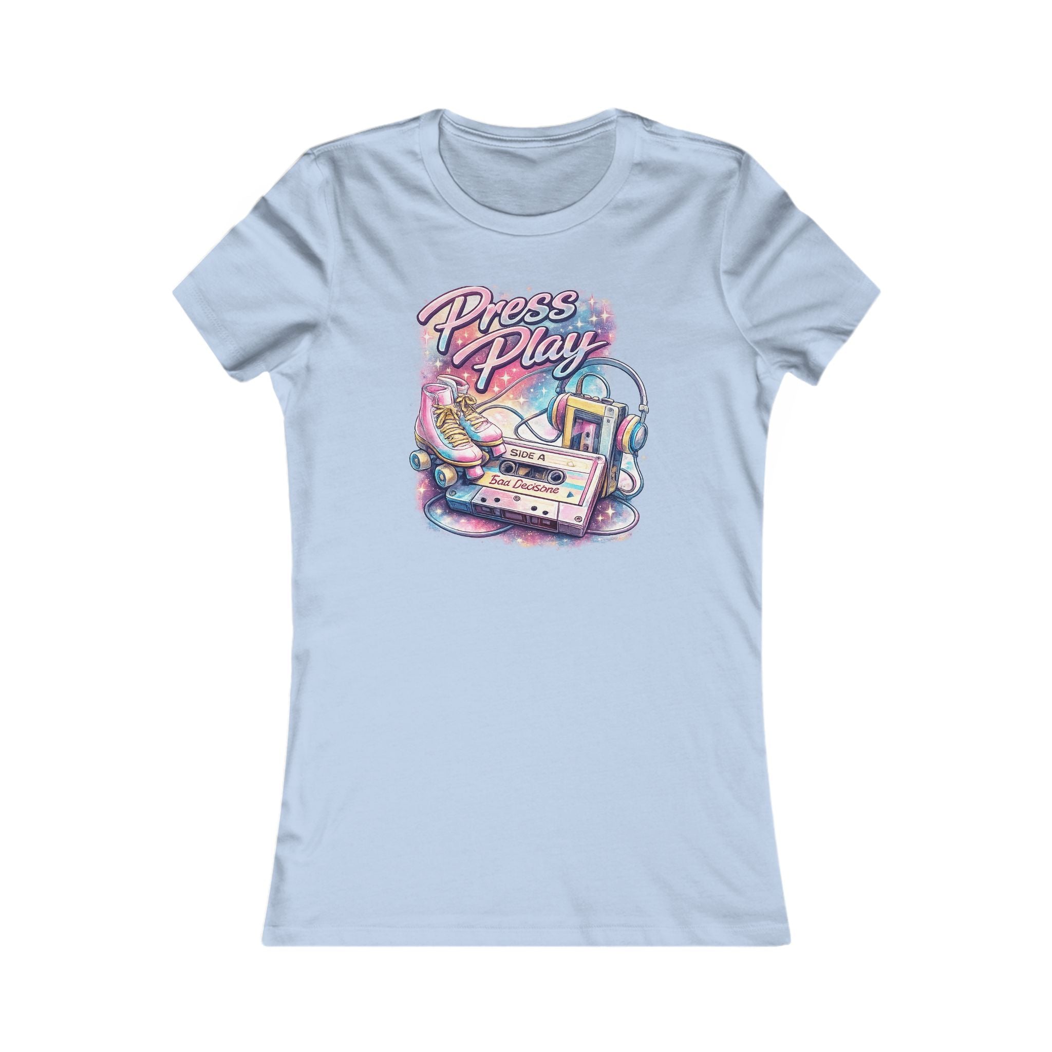 Press Play Tee — Retro Cassette & Headphones Graphic T-Shirt for Music Lovers
