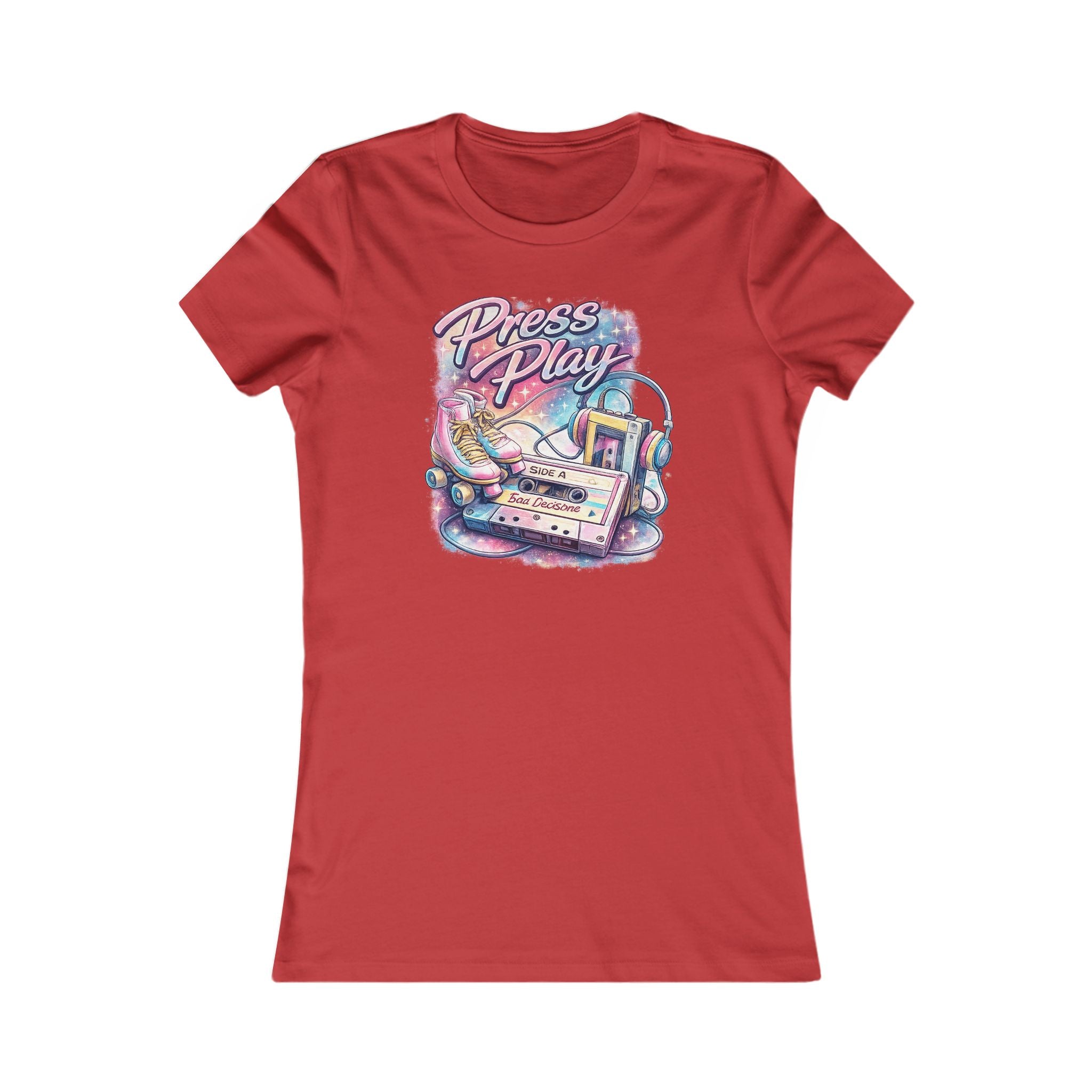 Press Play Tee — Retro Cassette & Headphones Graphic T-Shirt for Music Lovers