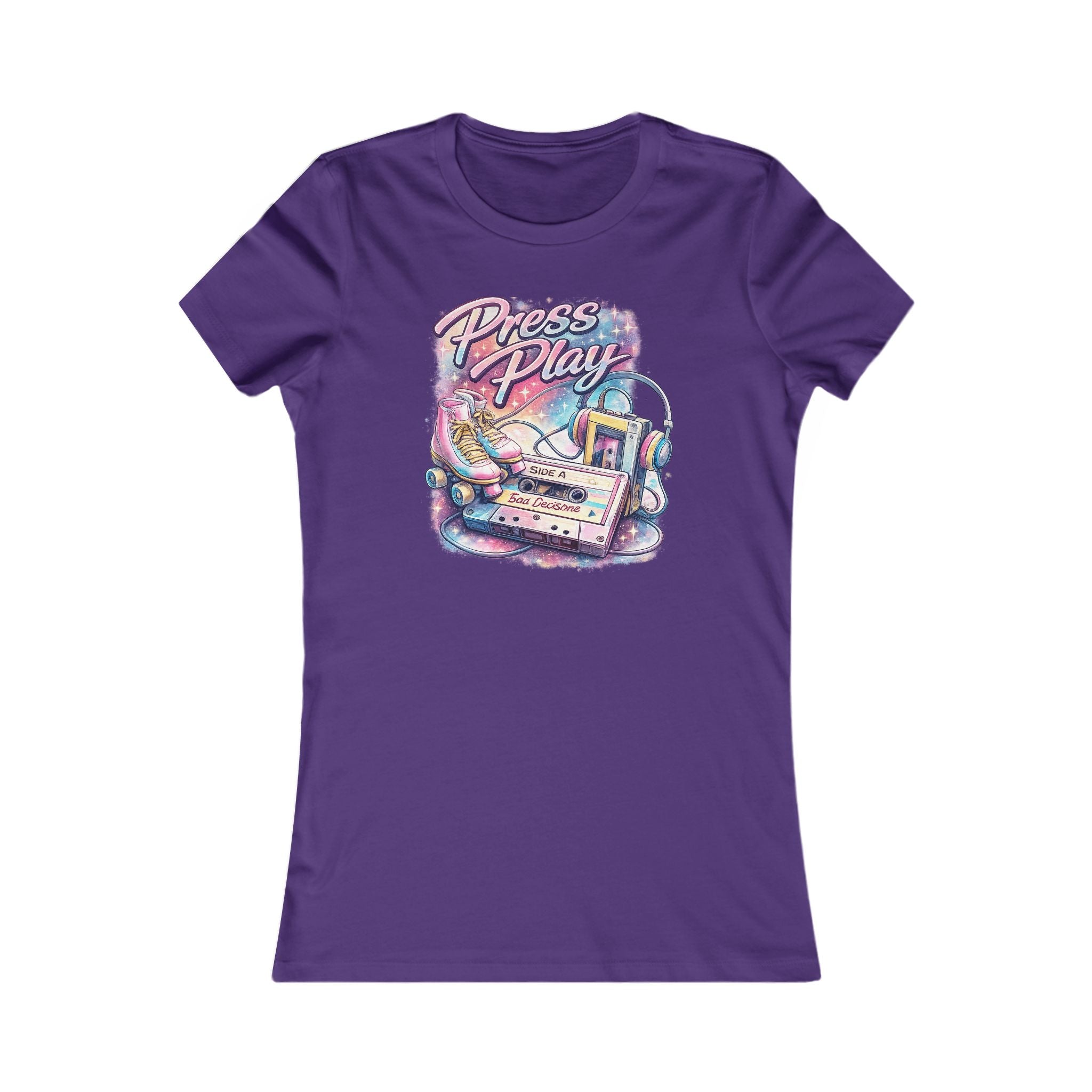 Press Play Tee — Retro Cassette & Headphones Graphic T-Shirt for Music Lovers