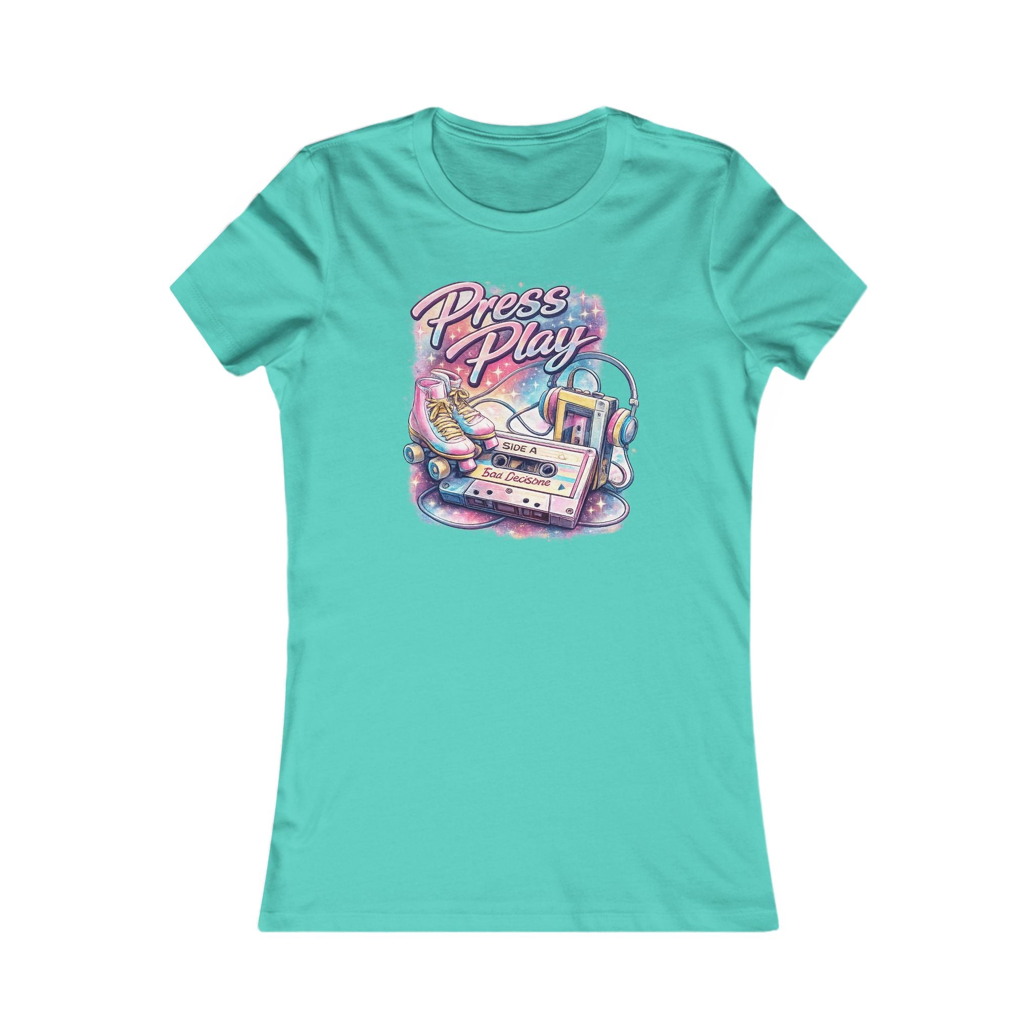 Press Play Tee — Retro Cassette & Headphones Graphic T-Shirt for Music Lovers