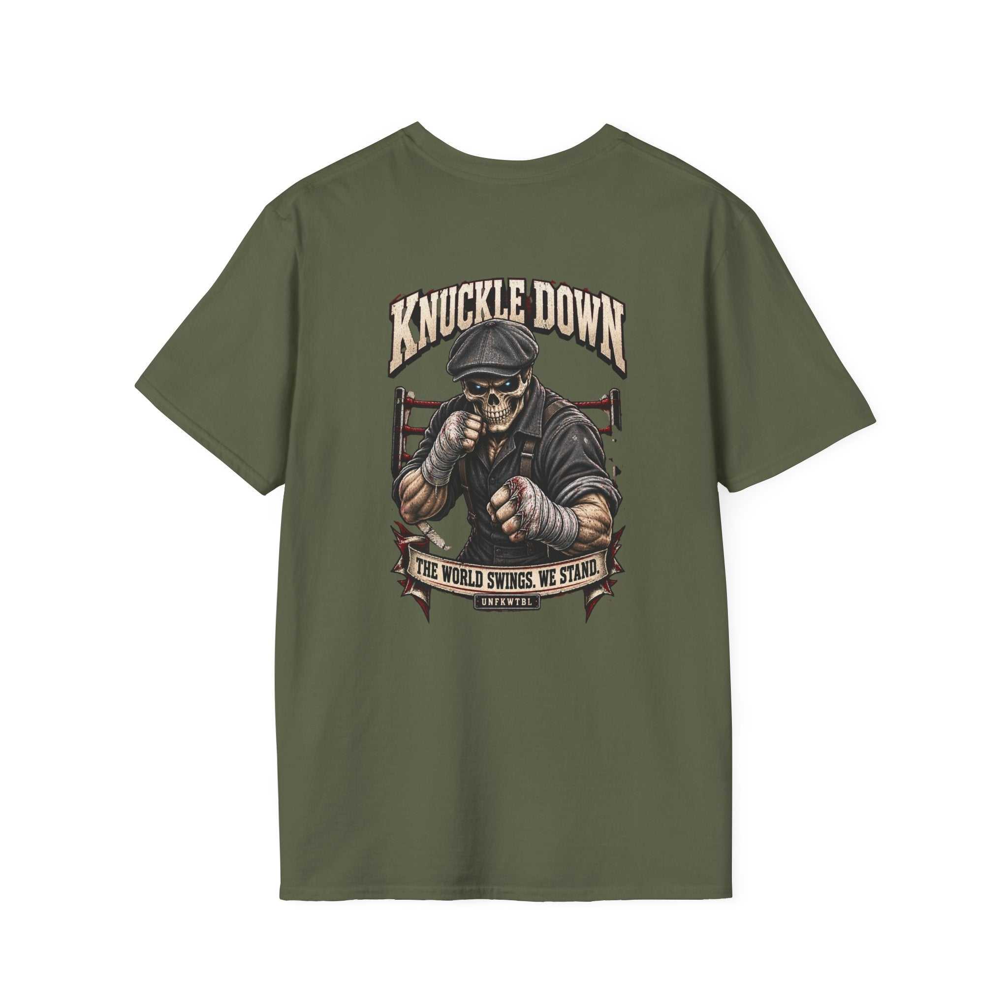 The World Swings. We Stand. Knuckle Down Tee