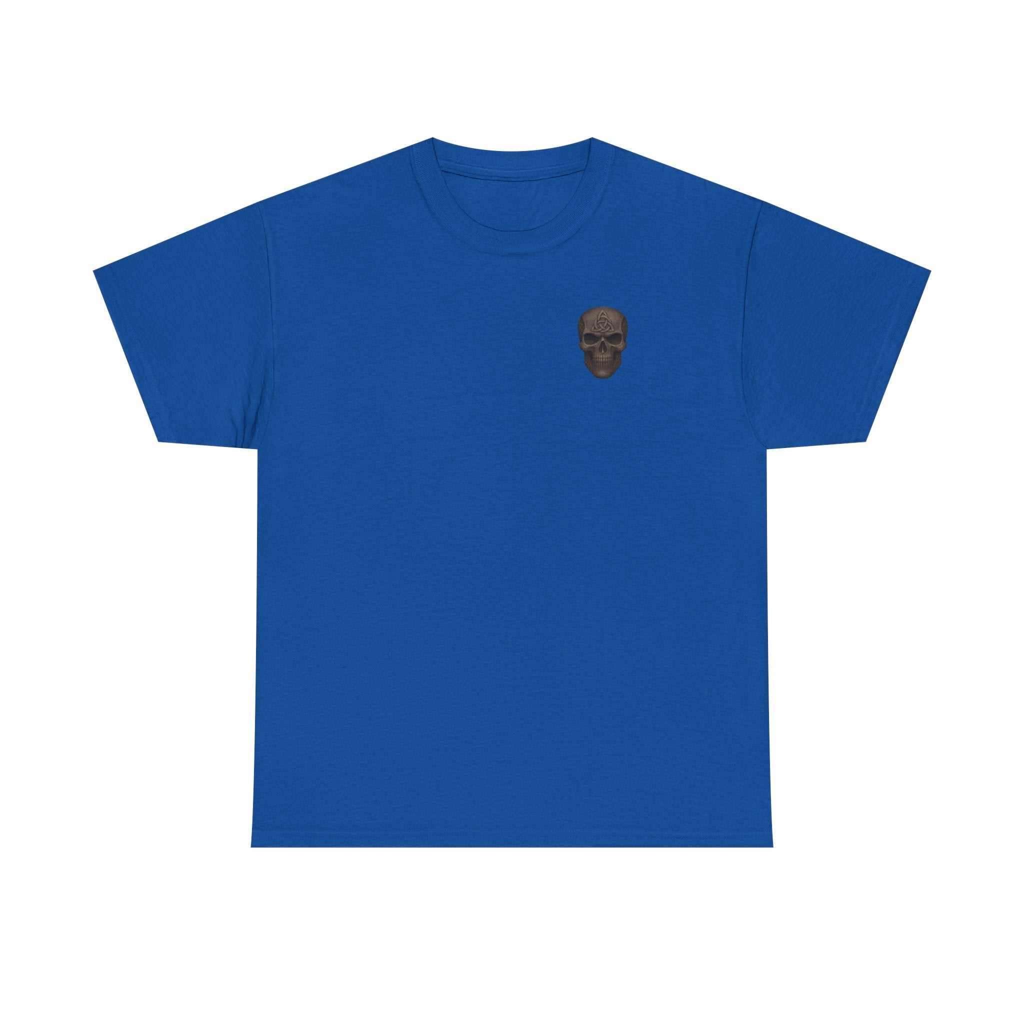 Respect Given Unisex Tee with American flag and soldier graphic on back and skull emblem on front