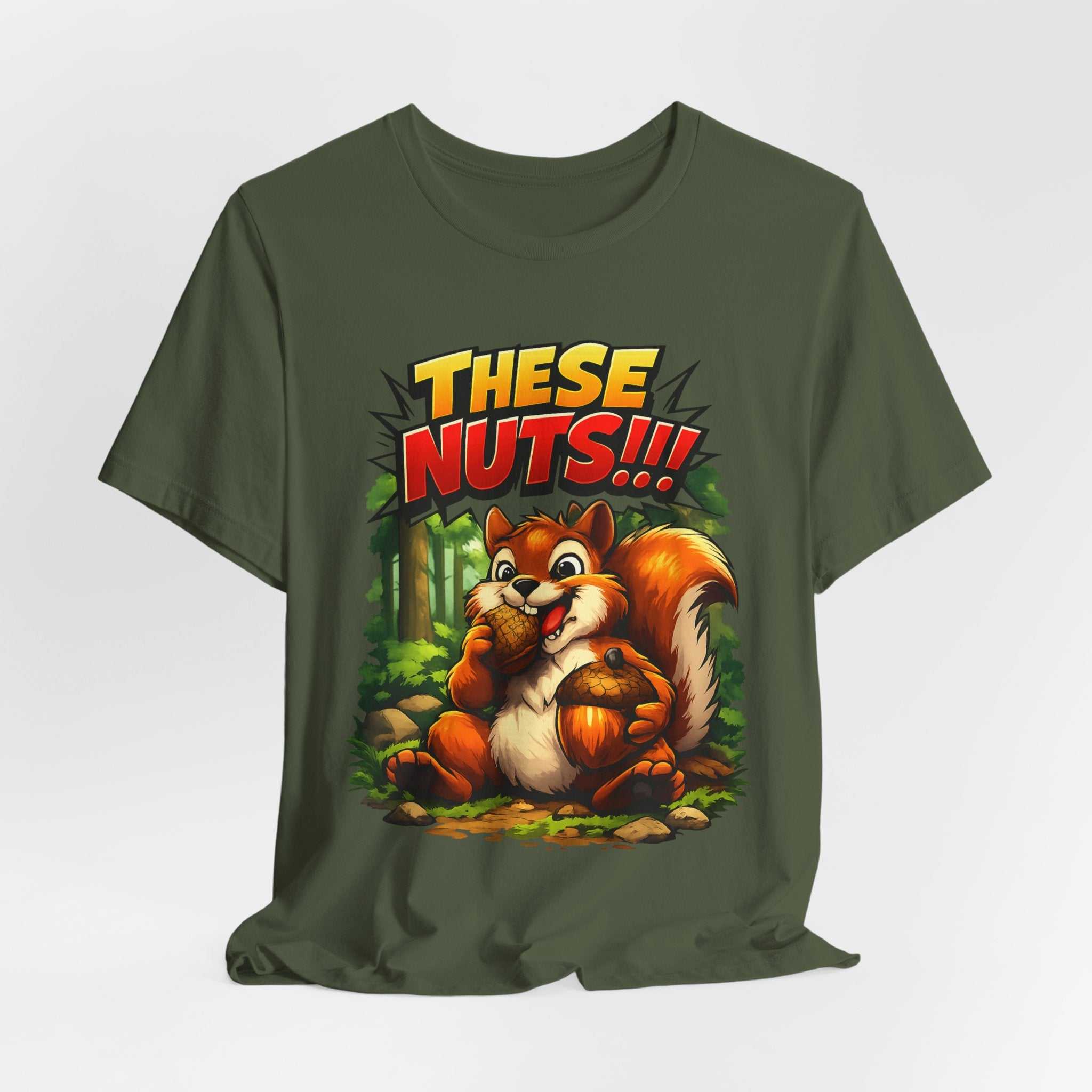 Graphic T-Shirt - Playful Squirrel Woodland Design for Casual Wear