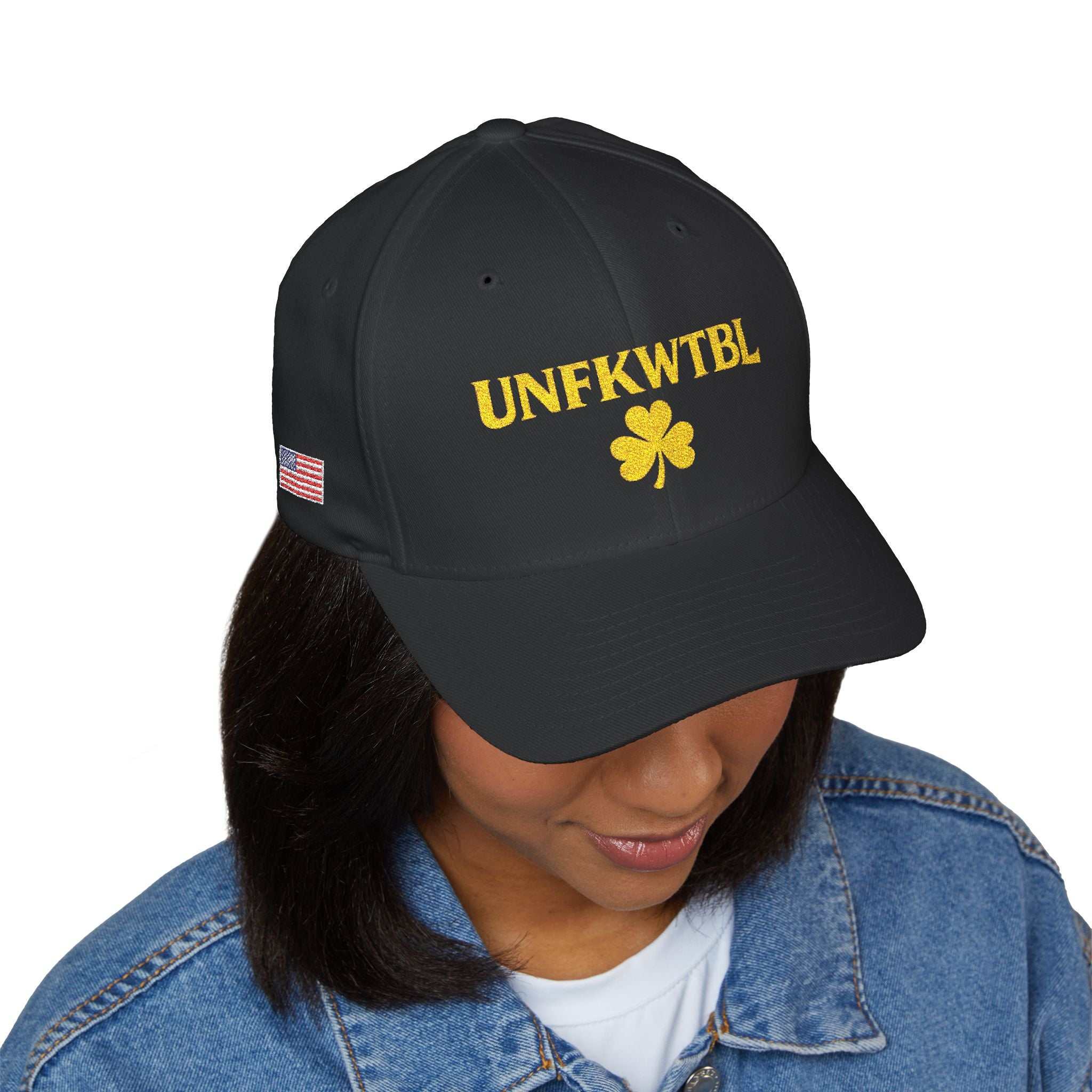 Embroidered 'UNFKWTBL' Clover Hat — Lucky Statement Baseball Cap