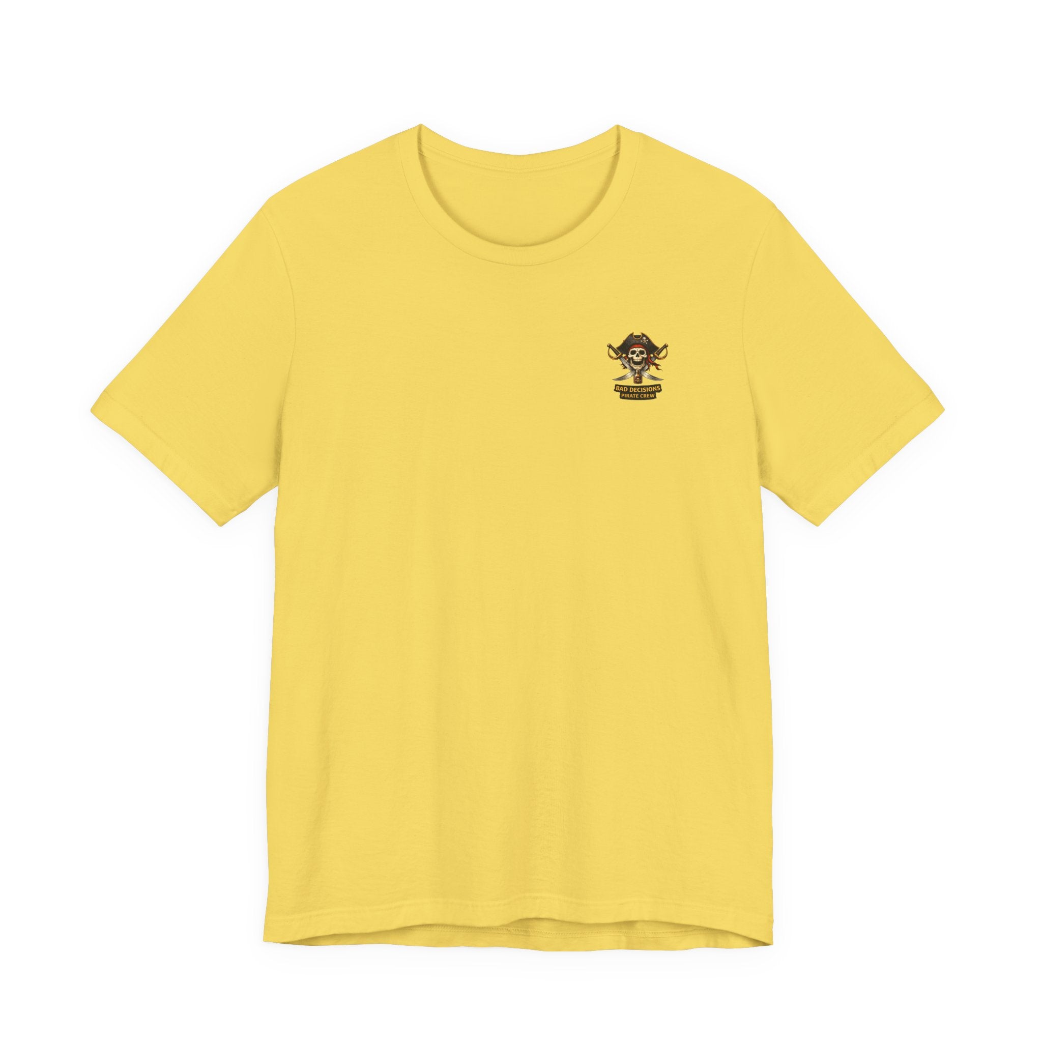 Captain of Bad Decisions Tee — Pirate Skeleton Graphic T-Shirt