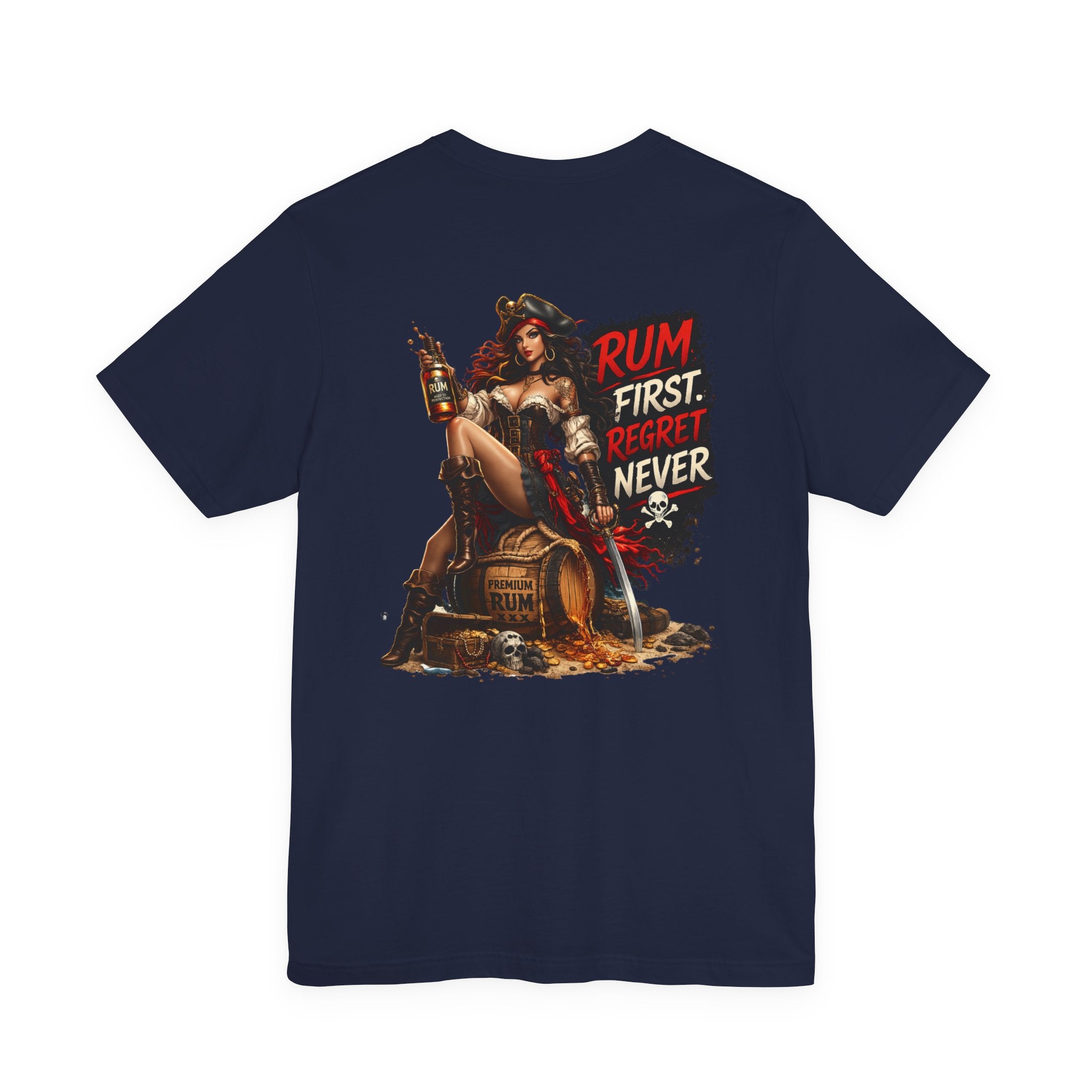 Rum First Regret Never Pirate Graphic Tee