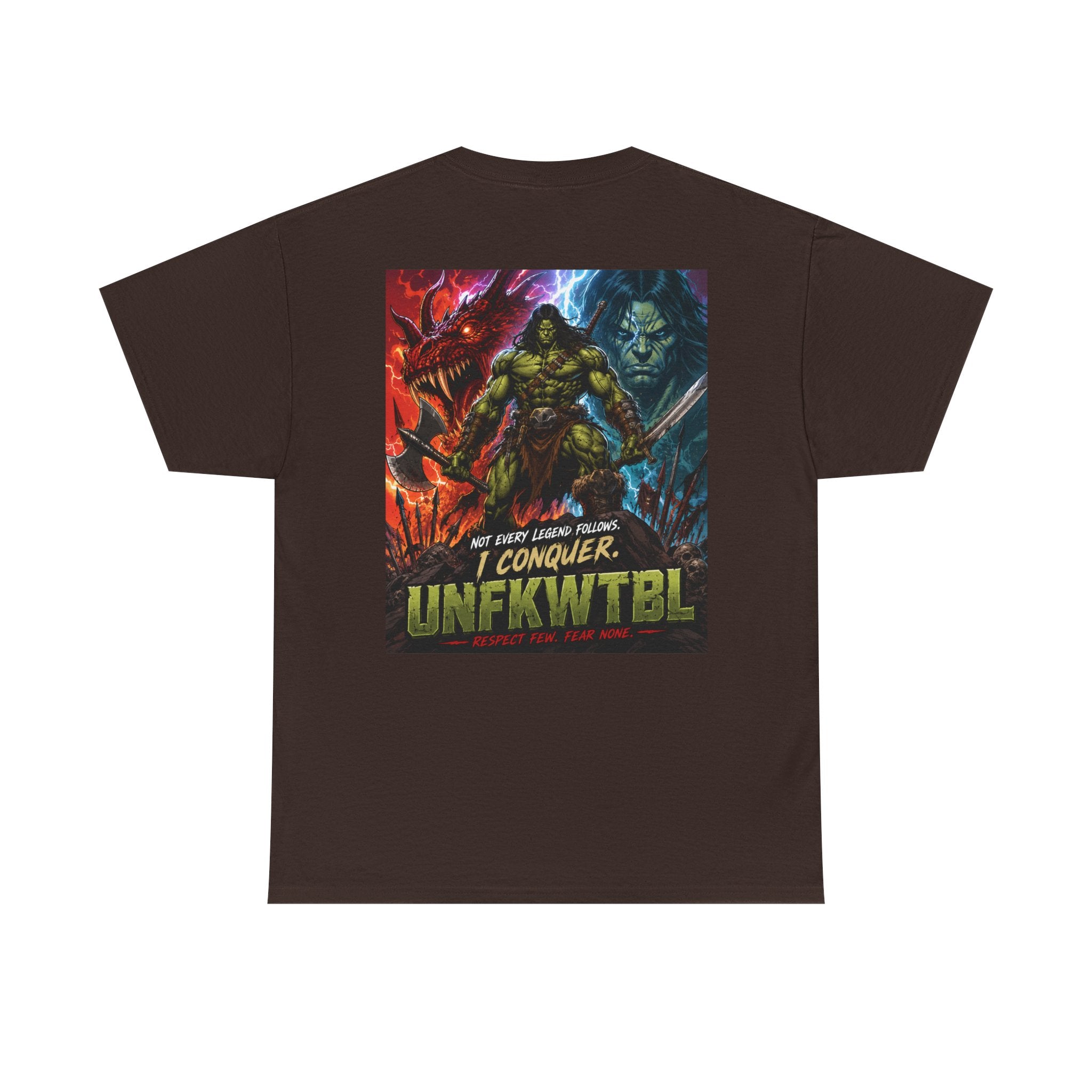I Conquer Fantasy Graphic Tee — Retro Conan-Style Adventure Shirt