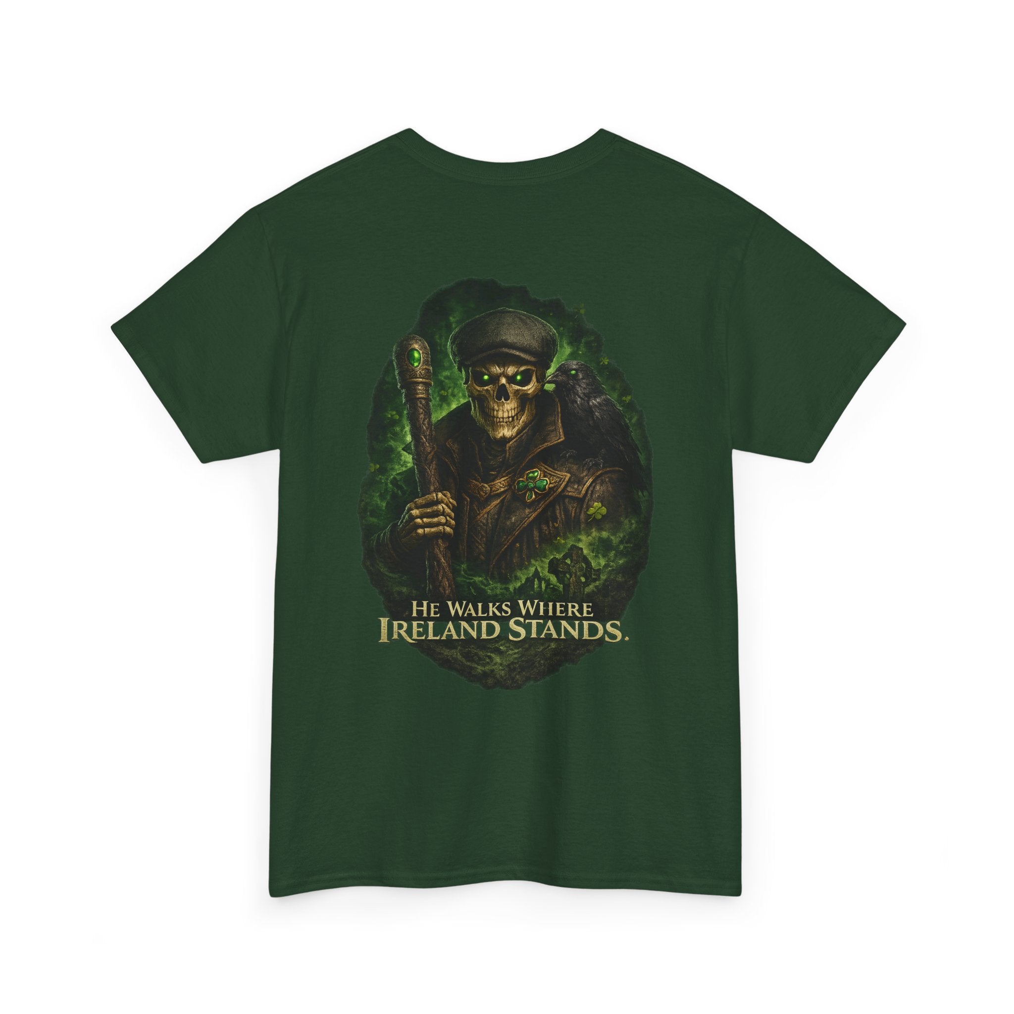 Skull Ranger T-Shirt — "He Walks Where Ireland Stands" Irish Celtic Graphic Tee