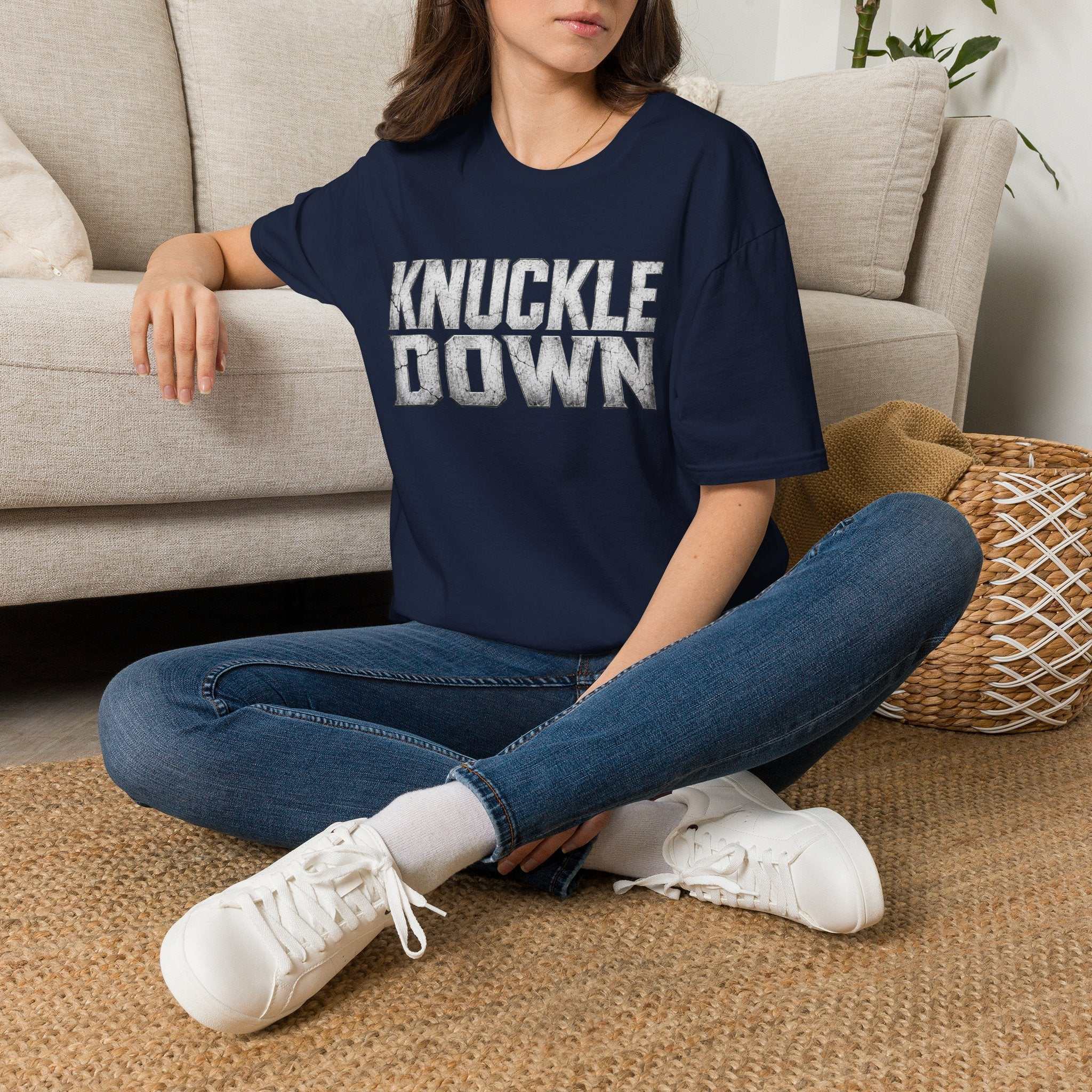Knuckle Down Graphic T-Shirt — Bold Motivational Workout Tee