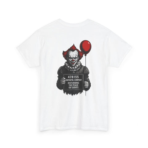 Tee - Pennywise Criminal Photo He Finally Got Caught Unisex Heavy Cotton