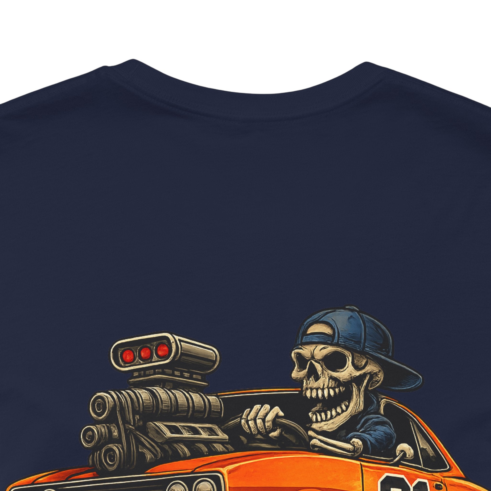 Muscle Car Skull Tee — "Built Different. Drive Hard." Graphic T-Shirt