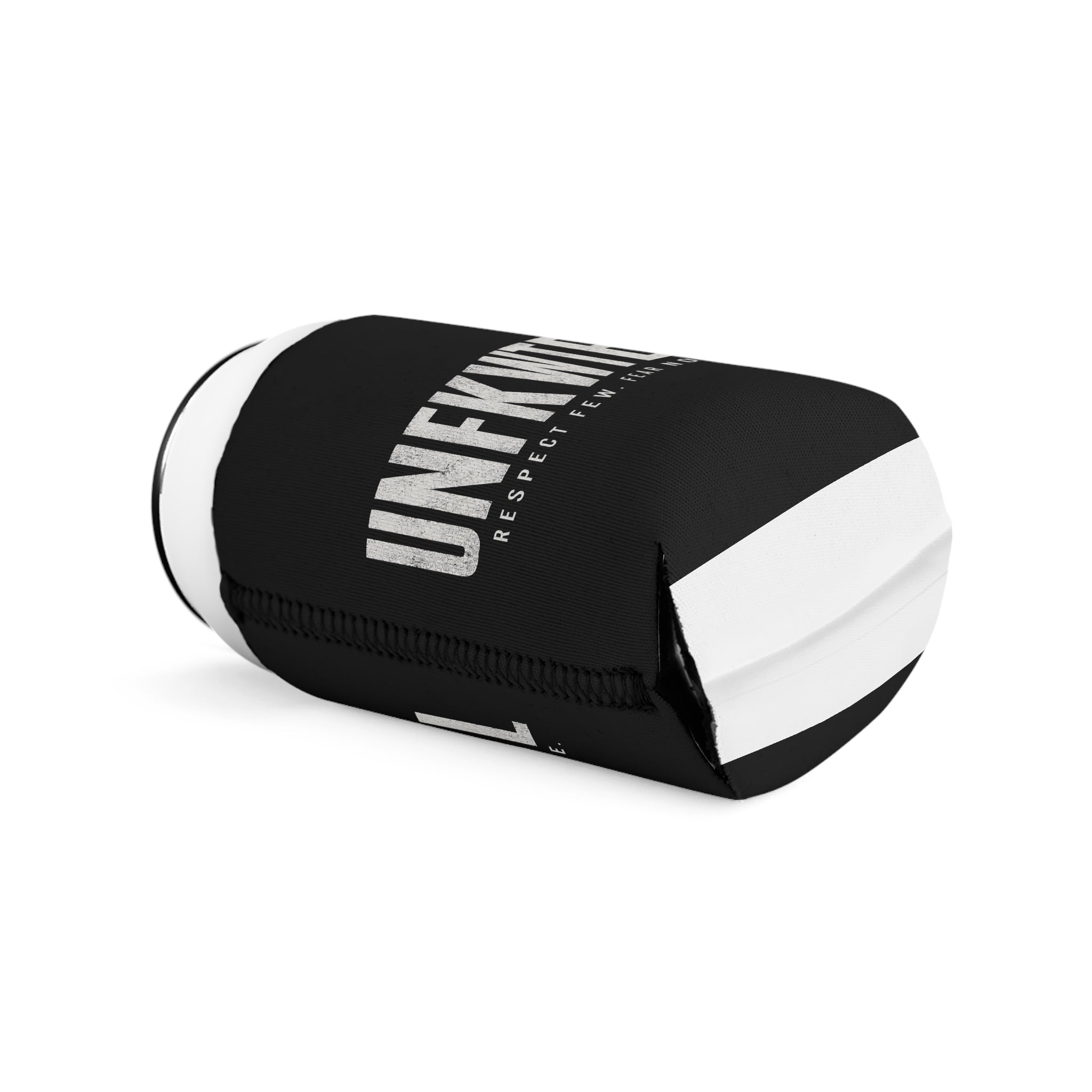 UNFKWTBL Can Cooler Sleeve — 'Respect Few. Fear None.' Beer Koozie