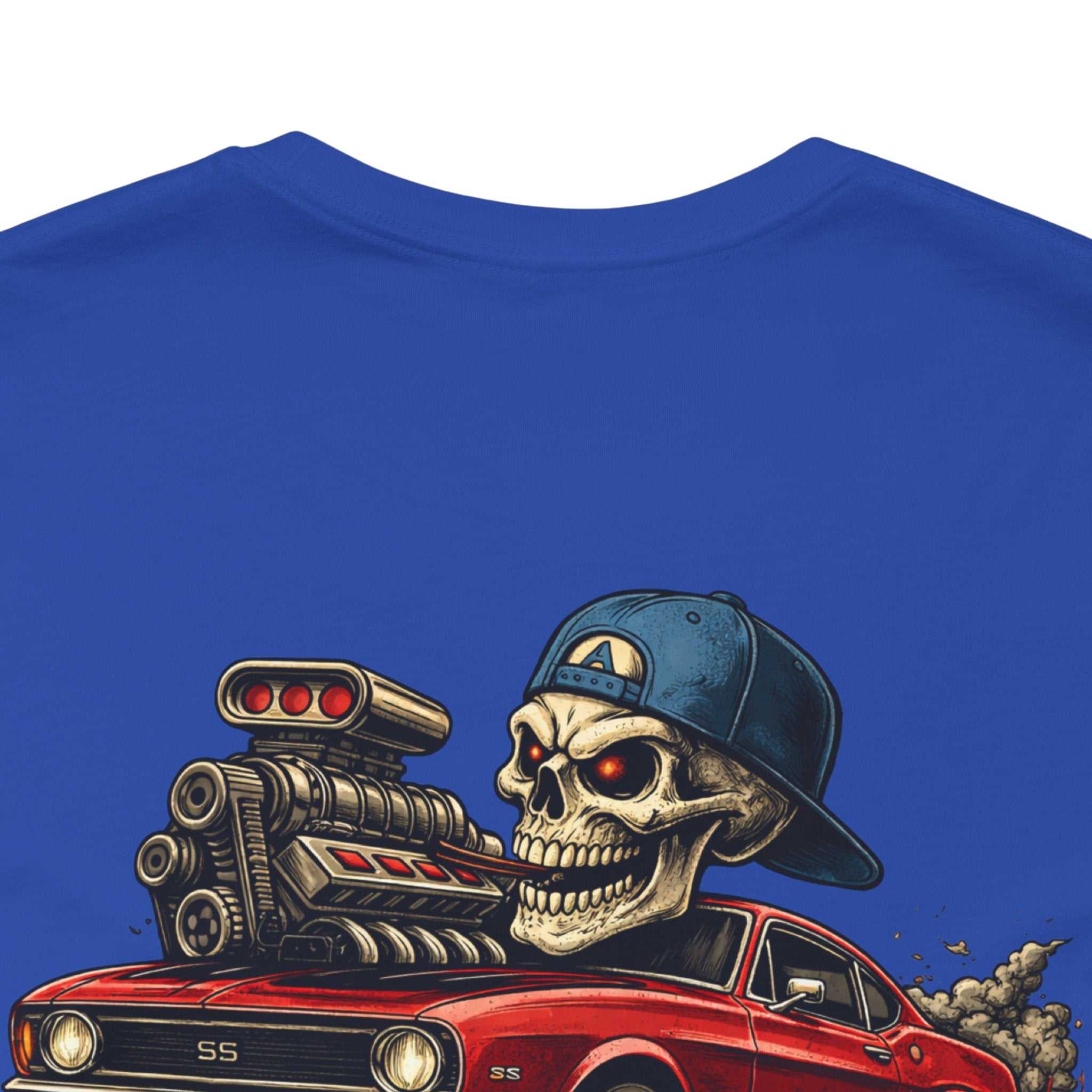 Full Throttle Till The End Tee — Skull Muscle Car Graphic T-Shirt
