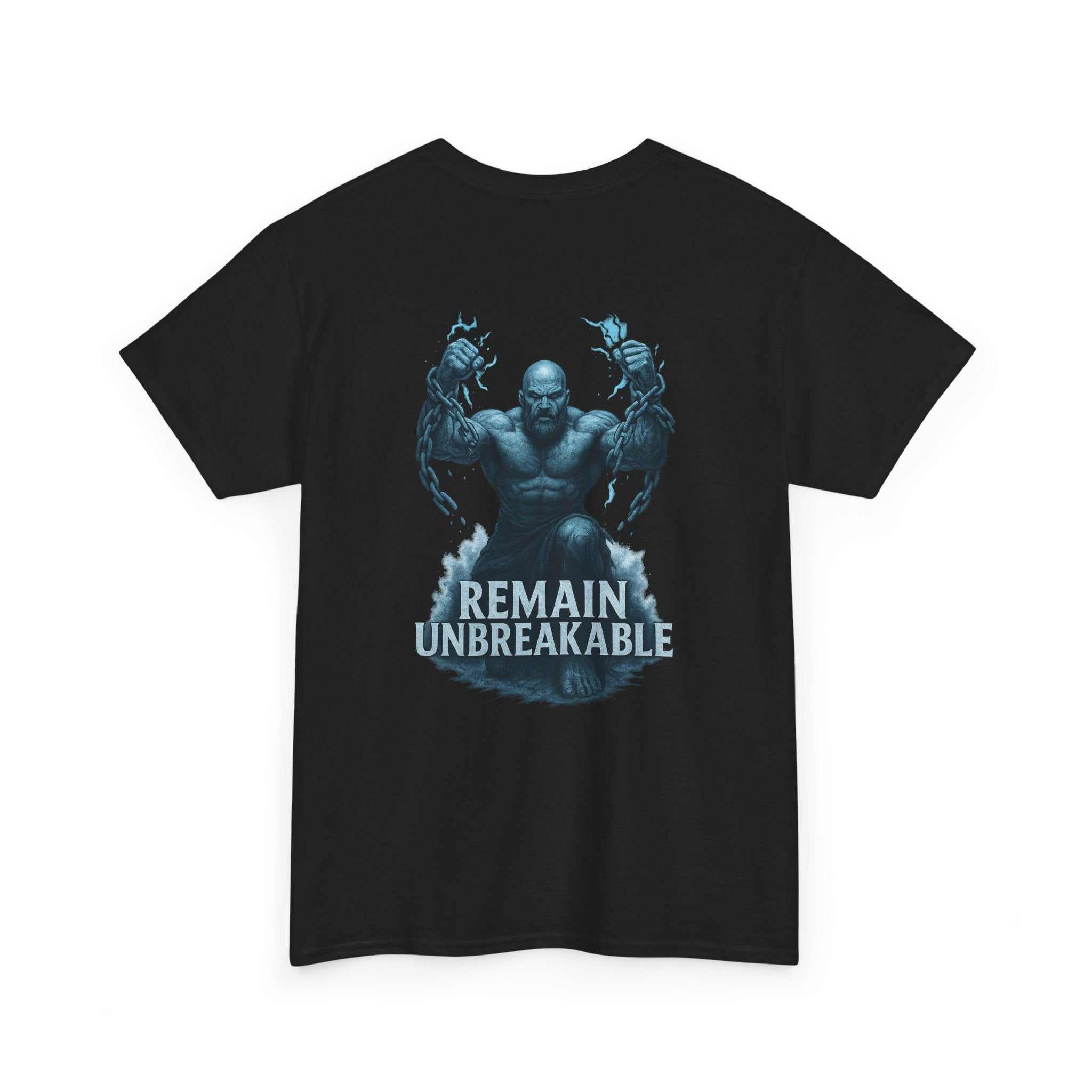 Unbreakable Tee motivational inspirational t-shirt with bold graphics promoting resilience and strength