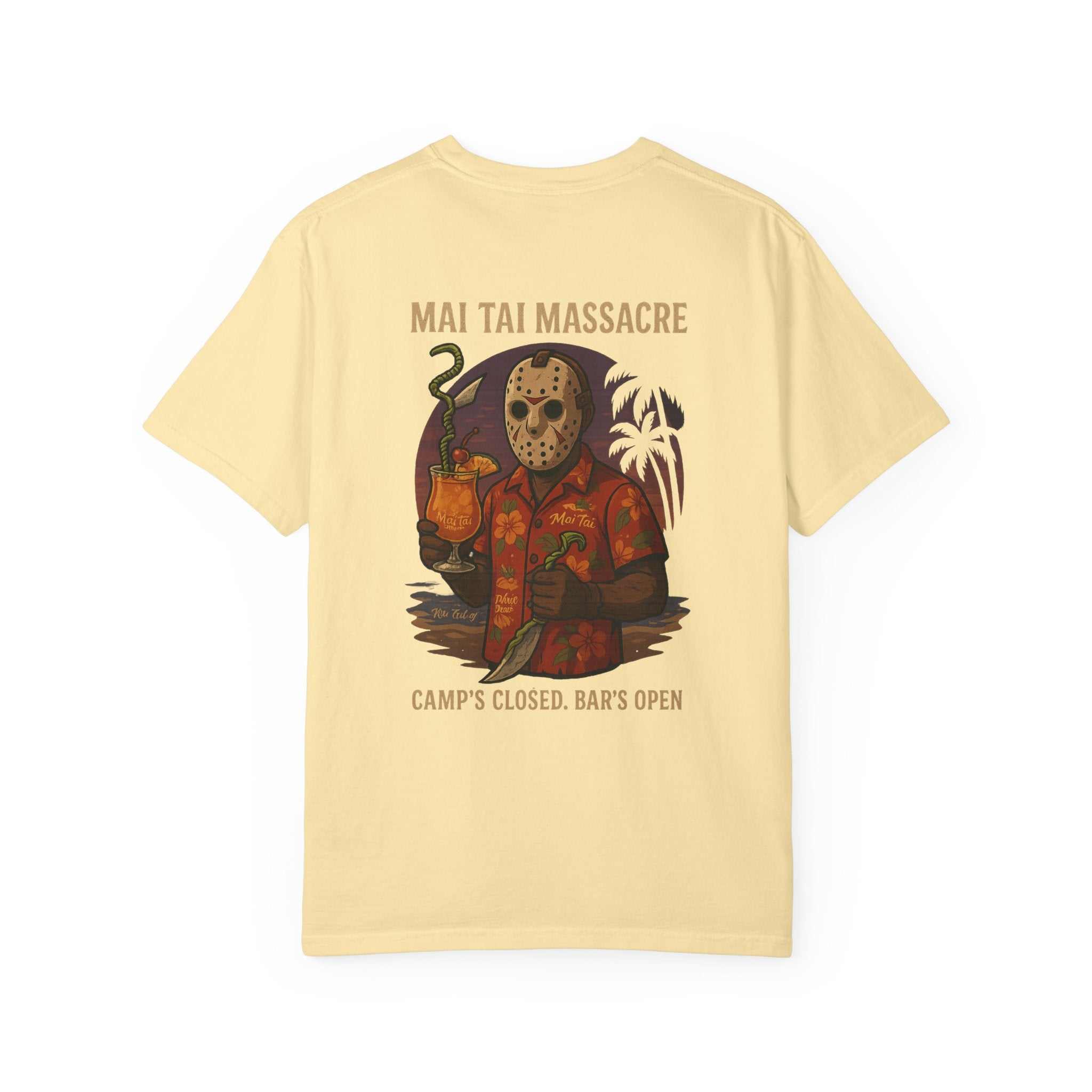Mai Tai Massacre Jason Voorhees vintage unisex graphic tee for summer and outdoor lovers