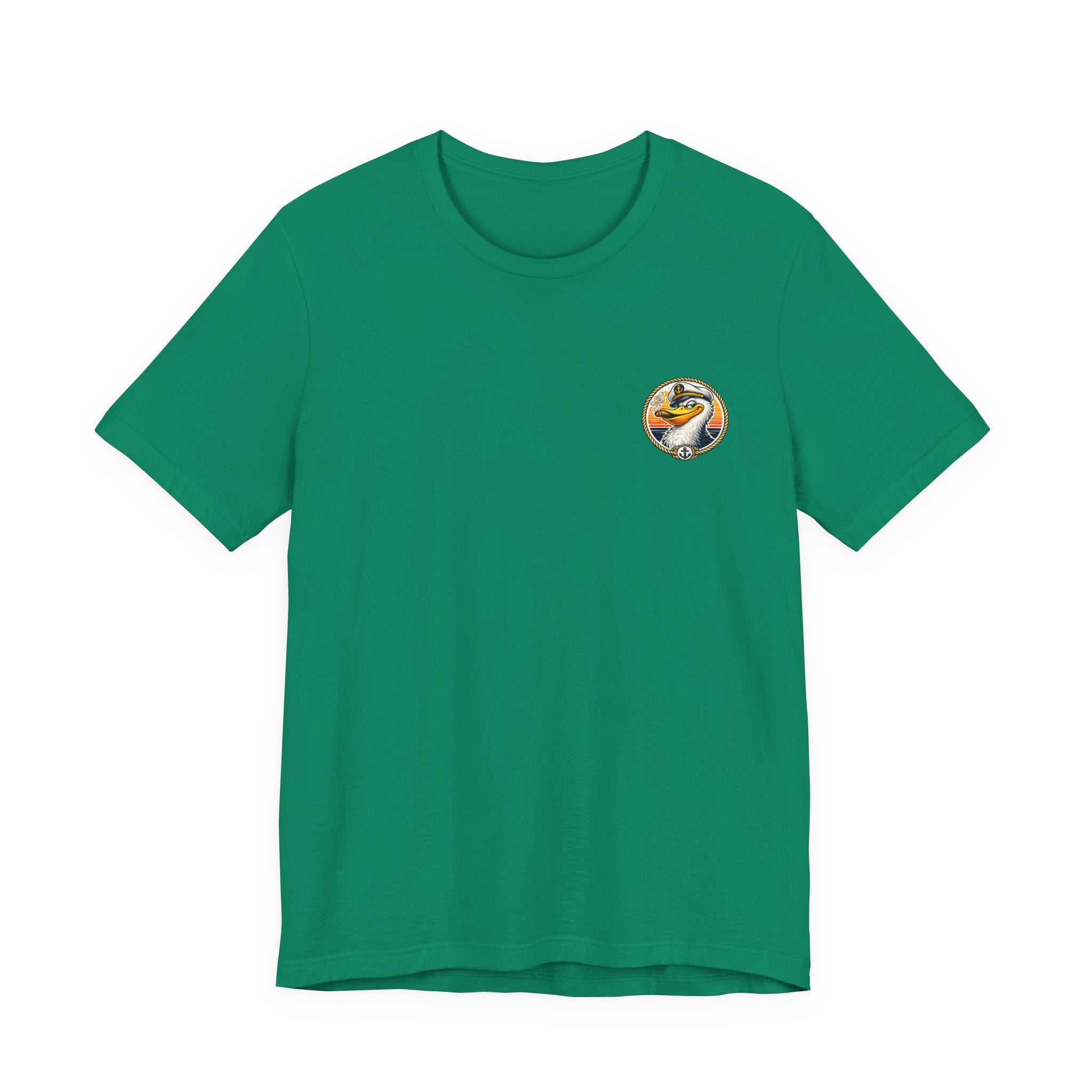 Duck Captain Graphic Tee — Sailor Duck Drinking Rum Retro Beach Shirt