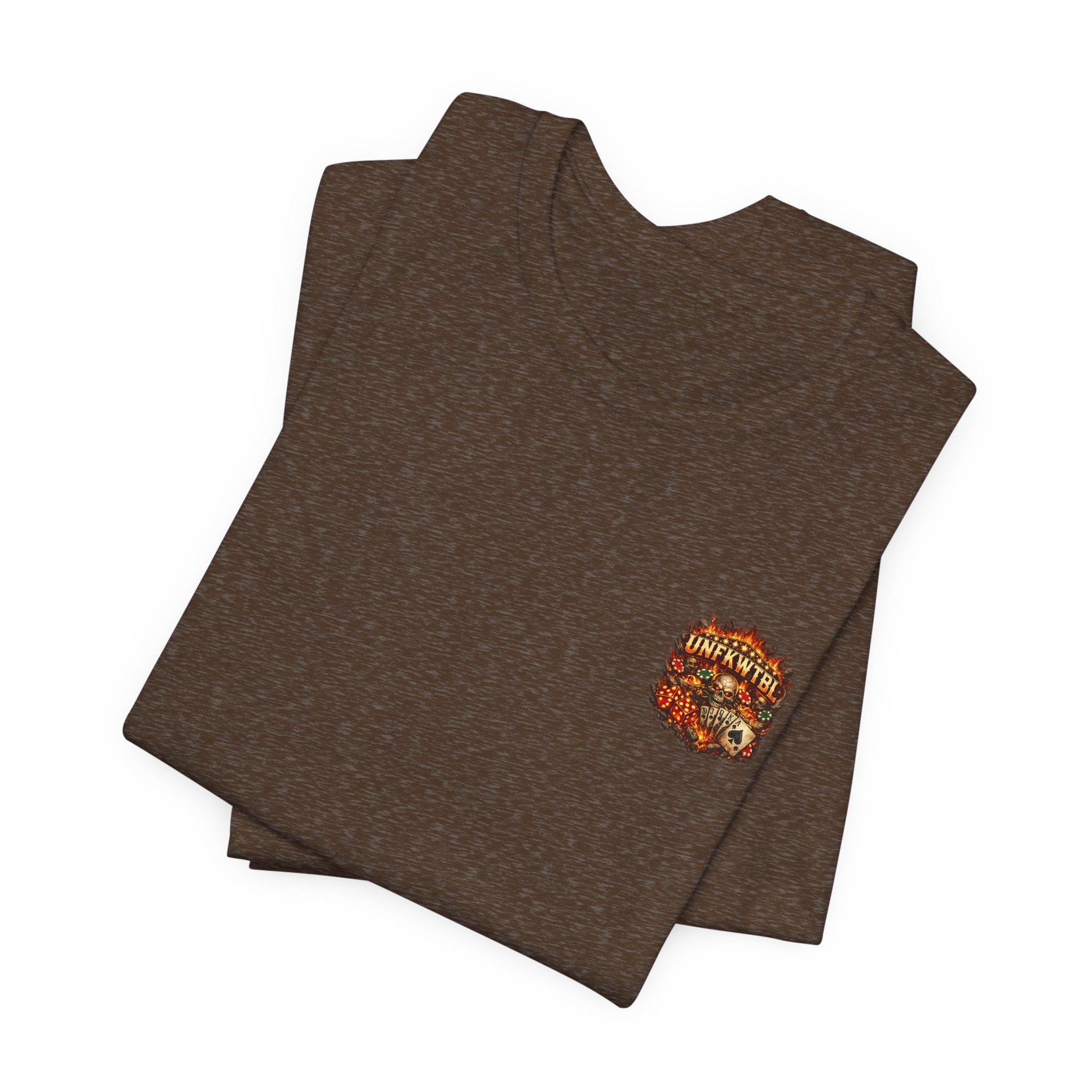 Devil Poker Tee — Fiery Demon Back Graphic T-Shirt
