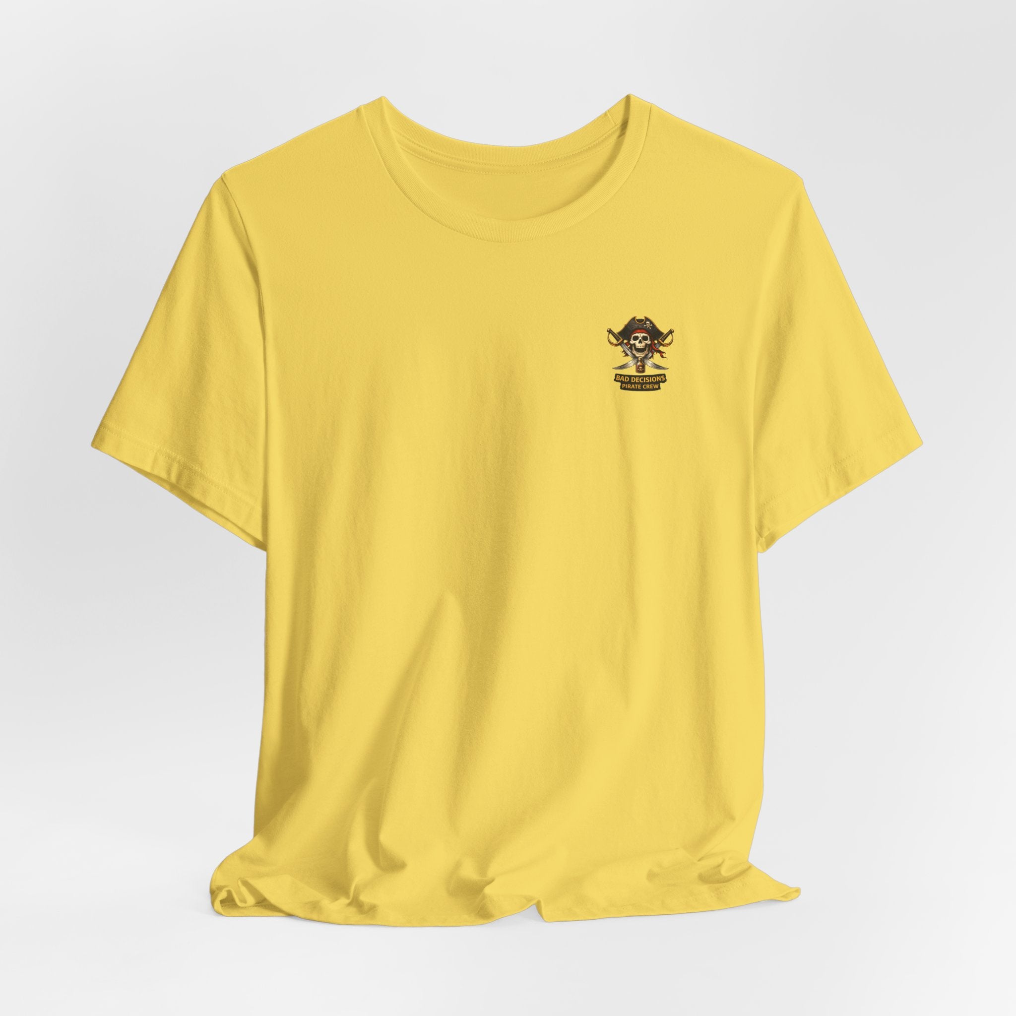 Captain of Bad Decisions Tee — Pirate Skeleton Graphic T-Shirt