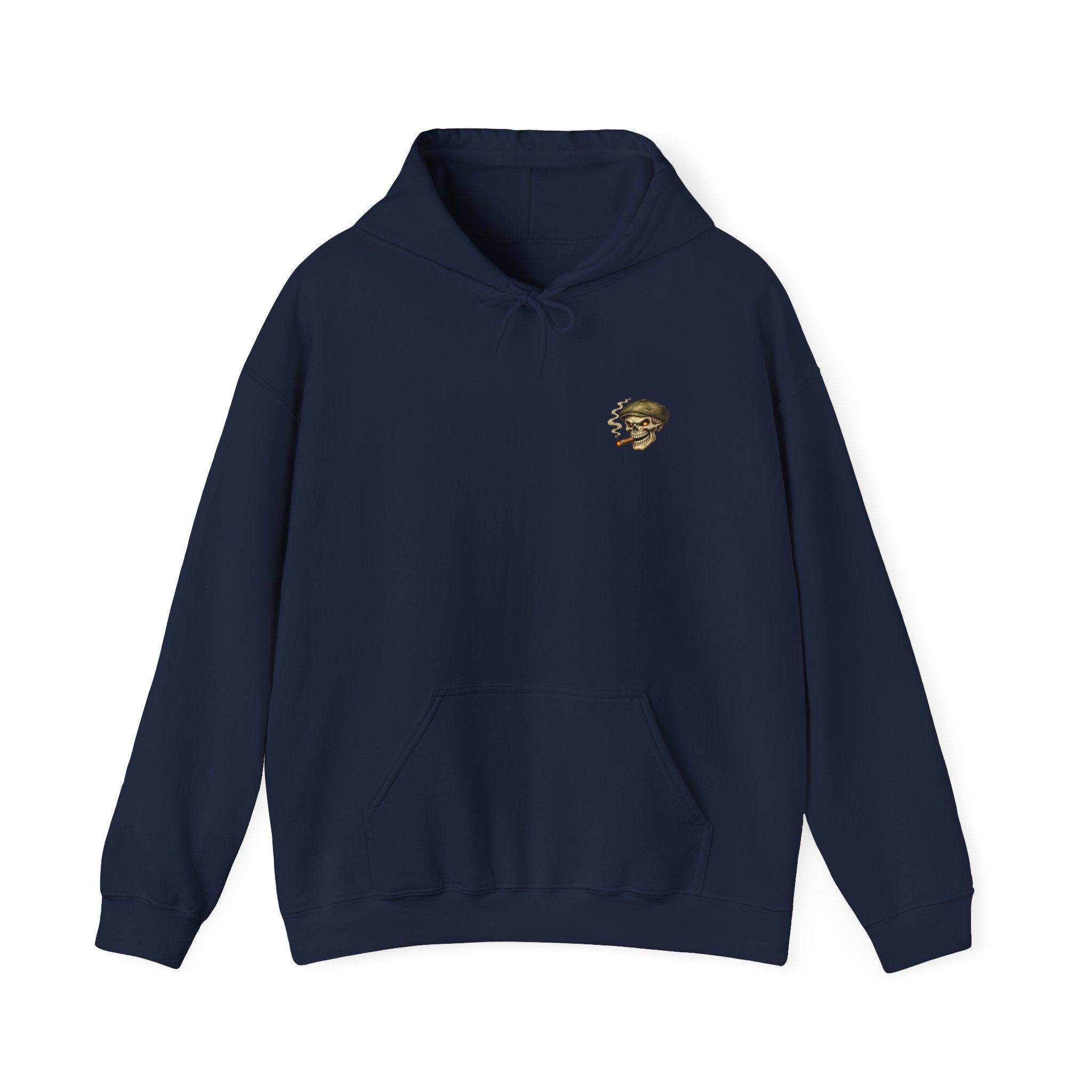 Still Standing Skull Hoodie — Vintage Military Skeleton Smoking Cigar Sweatshirt