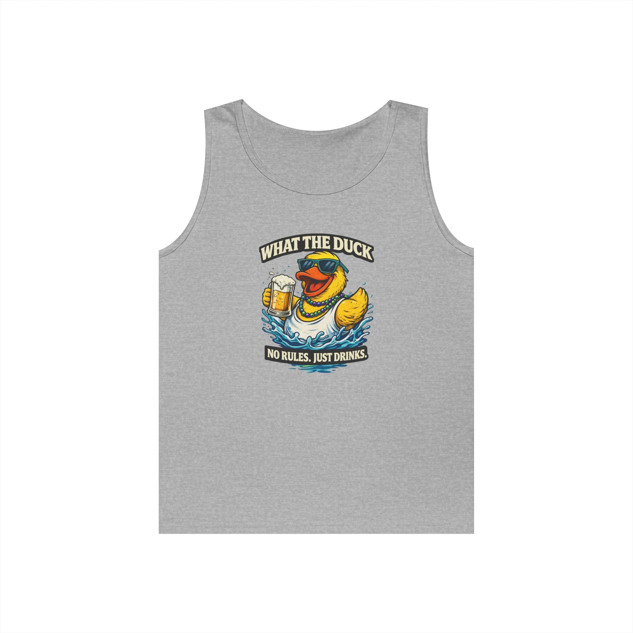 What the Duck Tank Top — Funny Rubber Duck Beer Graphic Tank