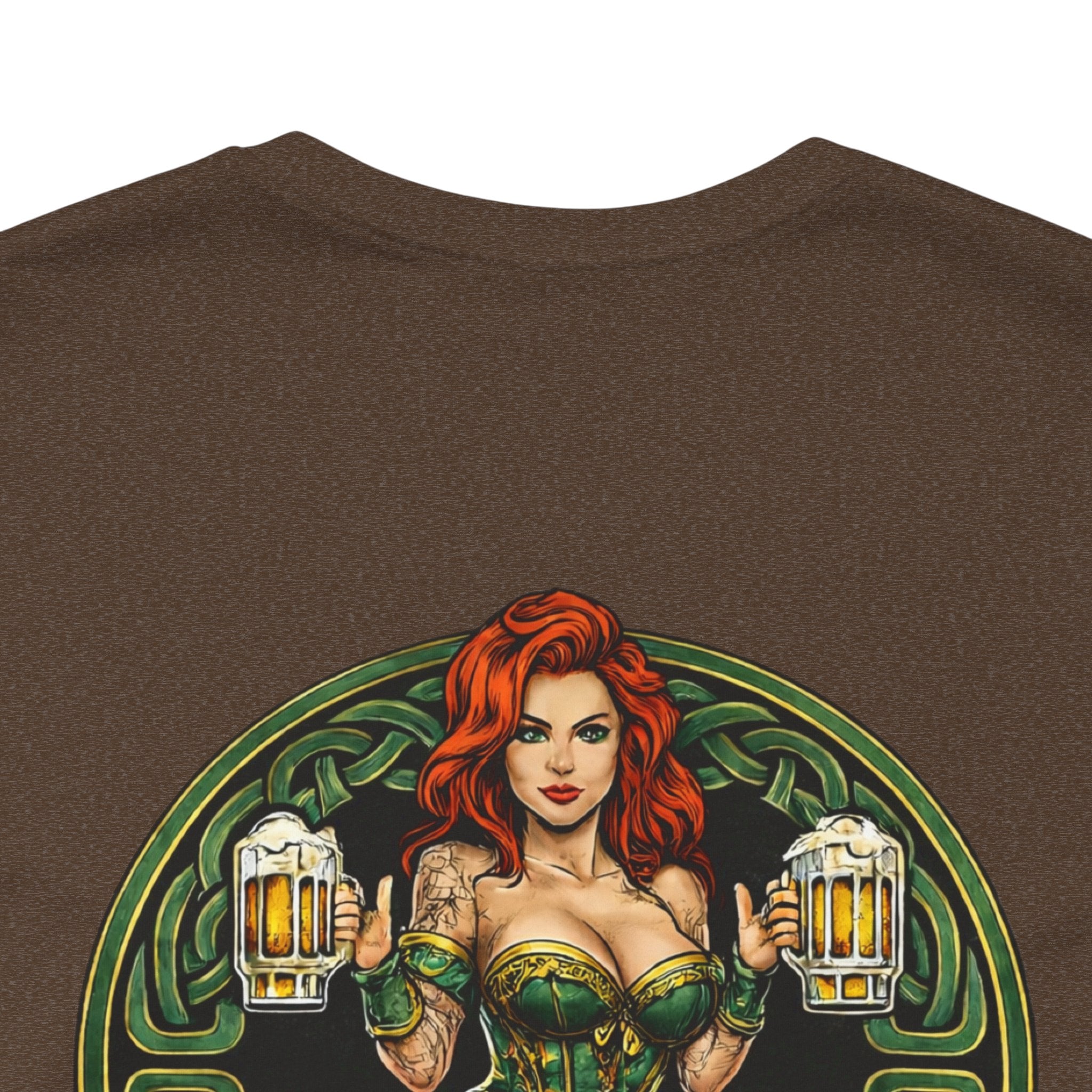 Gettin' Lucky St. Patrick's T-Shirt — Pinup Skull Irish Beer Graphic Tee